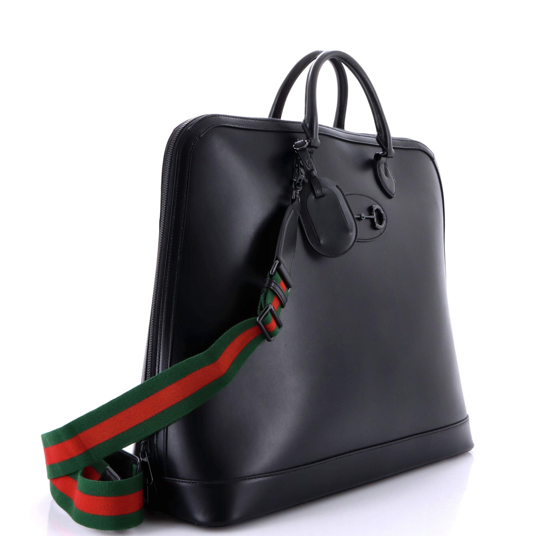 Horsebit 1955 Web Duffle Bag Leather Large