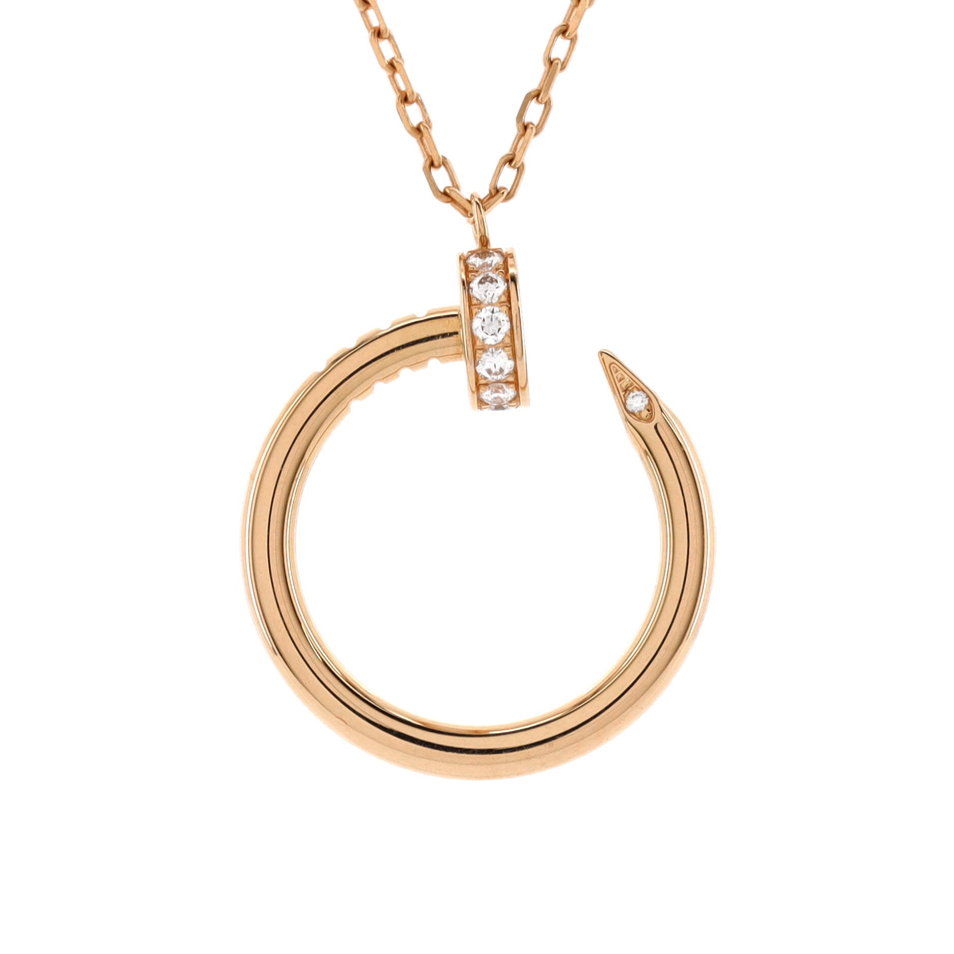 Juste un Clou Pendant Necklace 18K Rose Gold with Diamonds