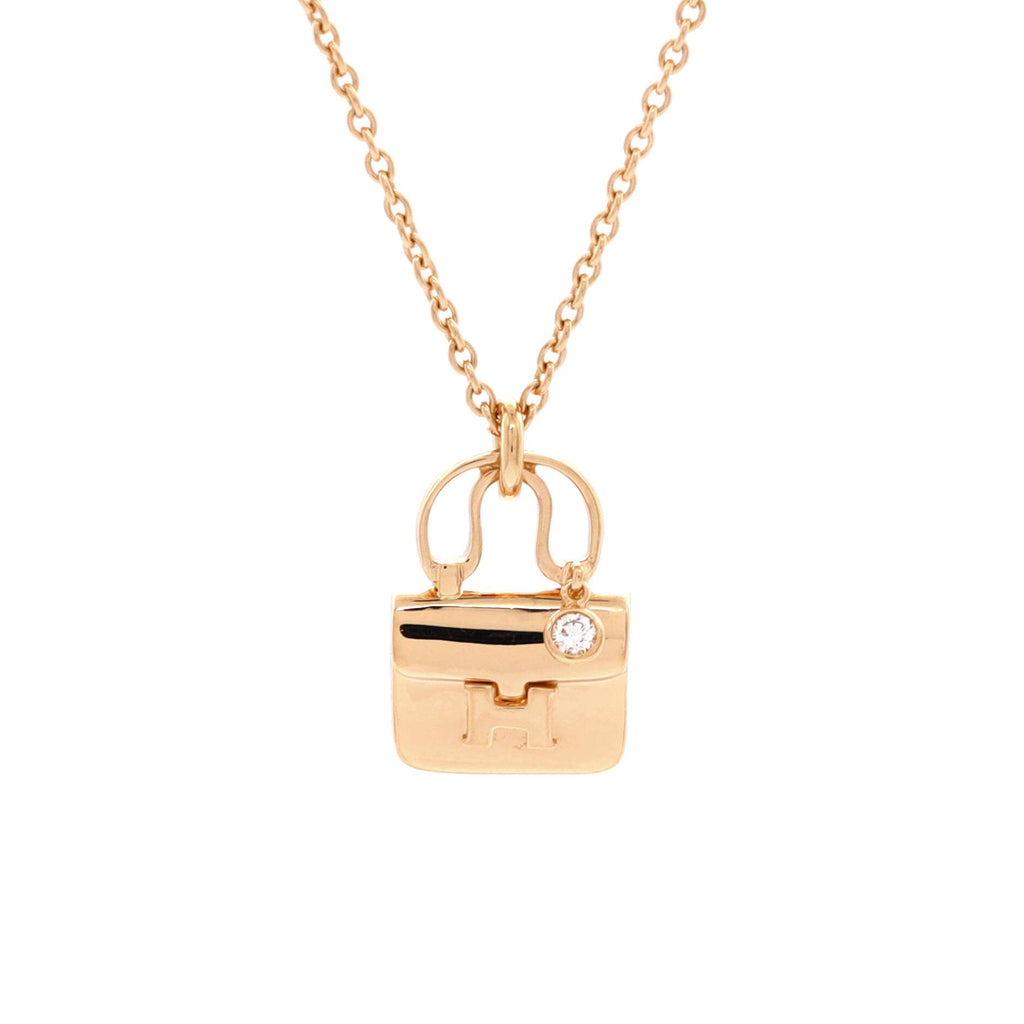 Amulettes Constance Pendant NM Necklace 18K Rose Gold with Diamond