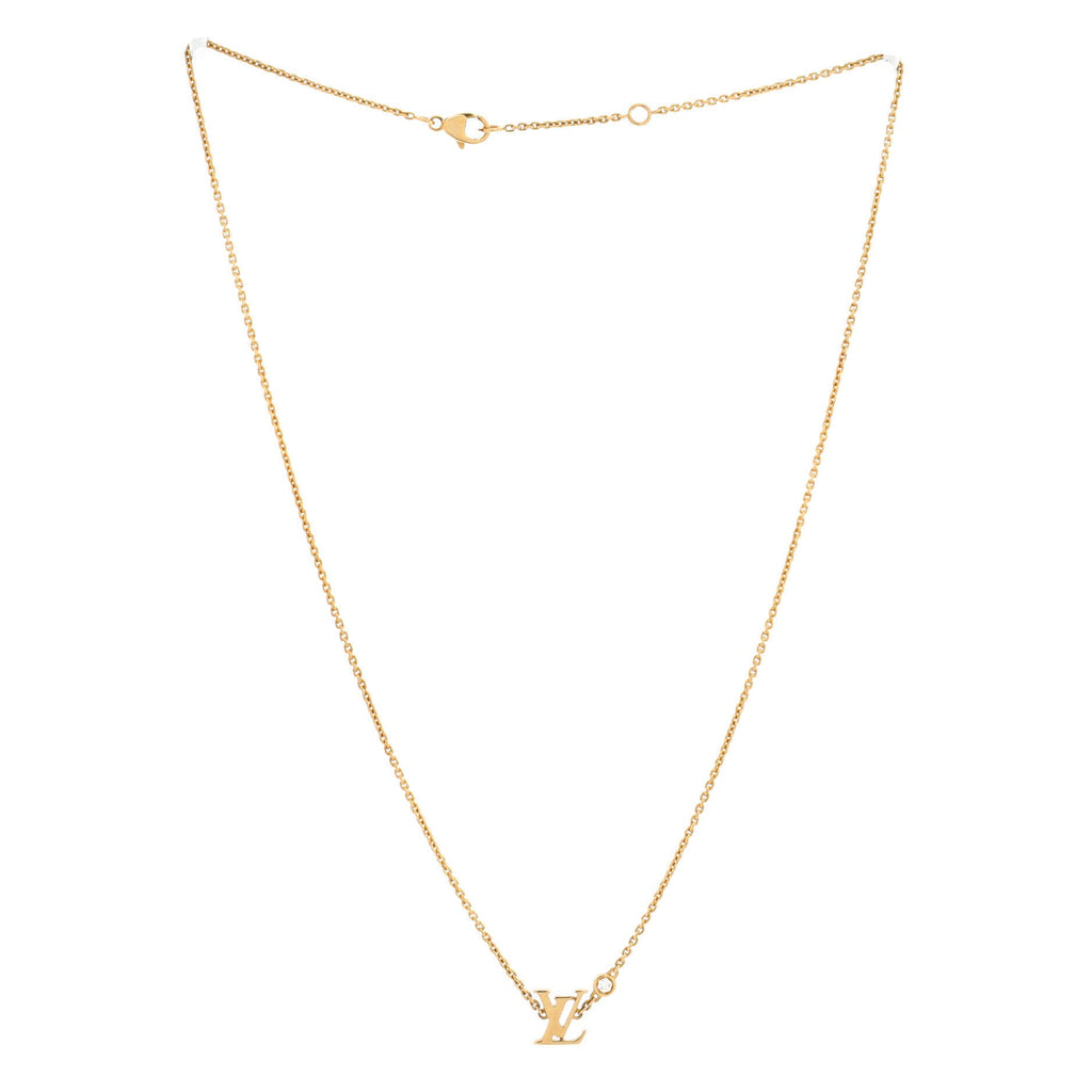 Idylle Blossom LV Pendant Necklace 18K Yellow Gold with Diamond