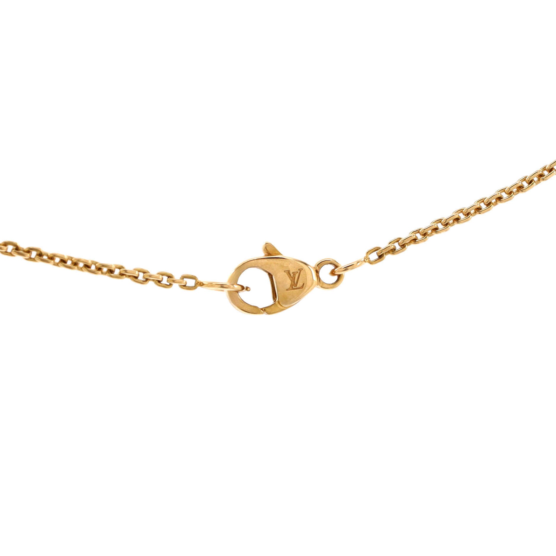 Idylle Blossom LV Pendant Necklace 18K Yellow Gold with Diamond