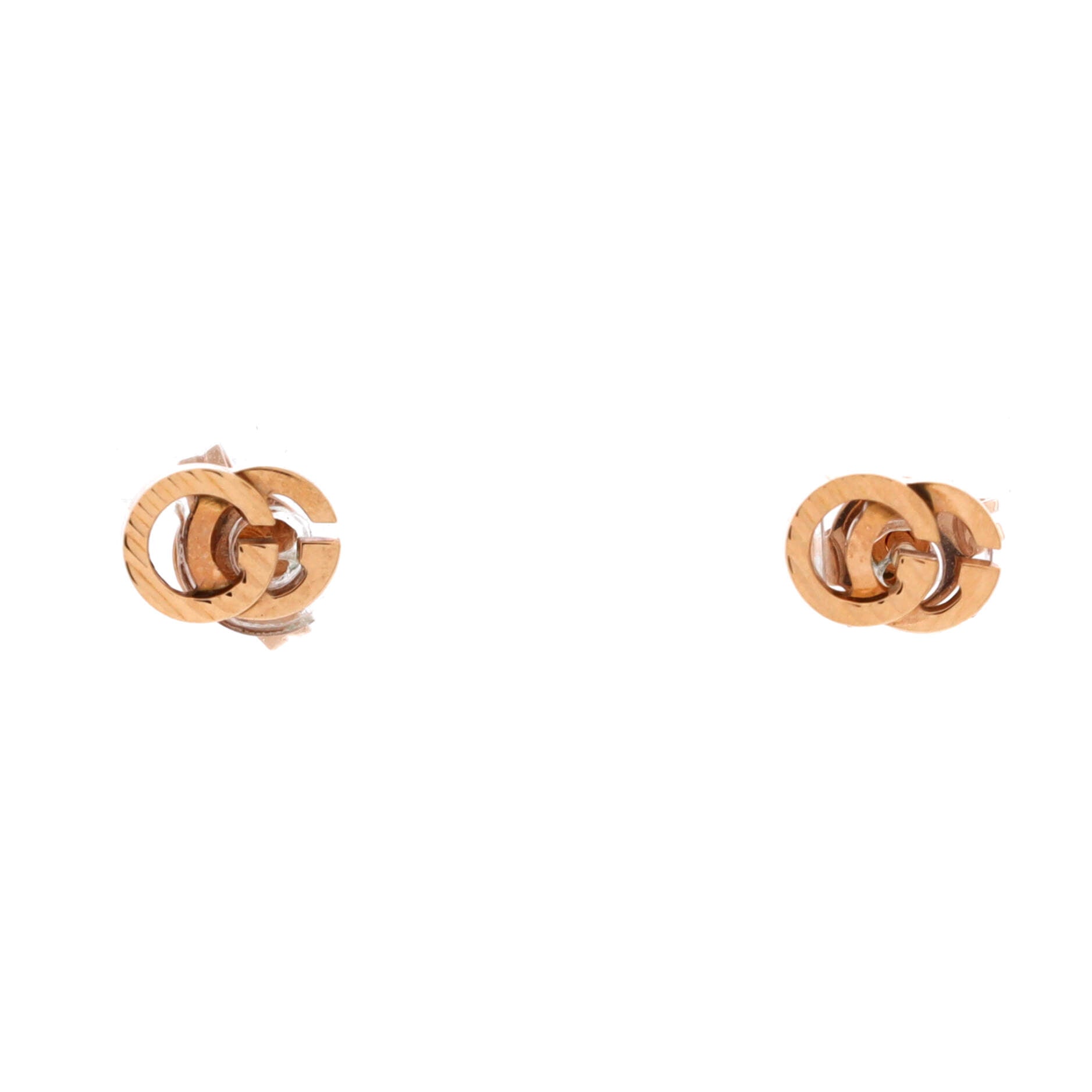 Textured GG Running Stud Earrings 18K Rose Gold
