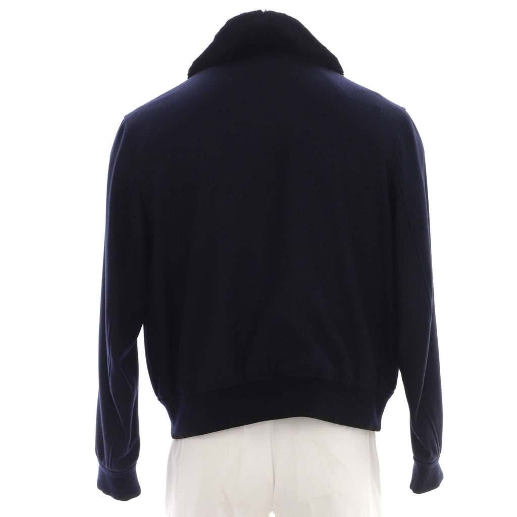 Men's Zip Jacket Cashmere Blend with Fur