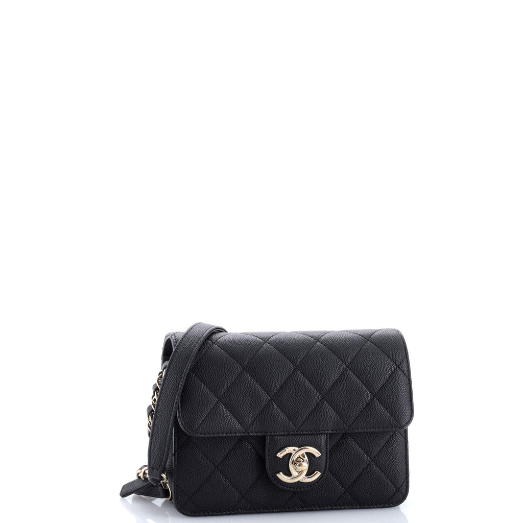 Like a Wallet Flap Bag Quilted Caviar Mini