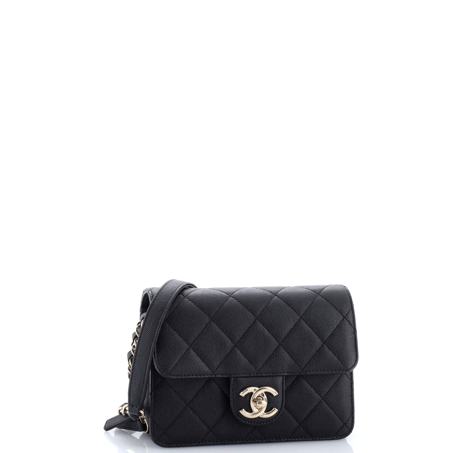 Like a Wallet Flap Bag Quilted Caviar Mini