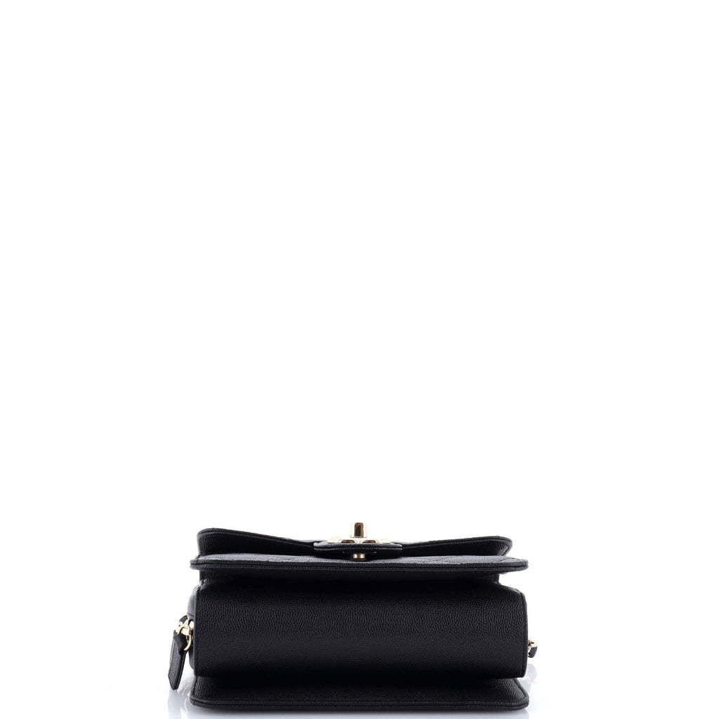 Like a Wallet Flap Bag Quilted Caviar Mini