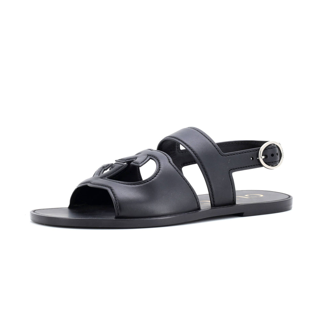 Men's Interlocking G Cut-Out Slingback Sandals Leather