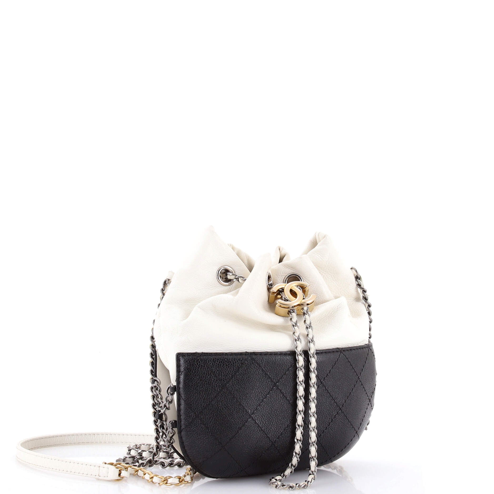 Gabrielle Drawstring Bag Quilted Calfskin Small
