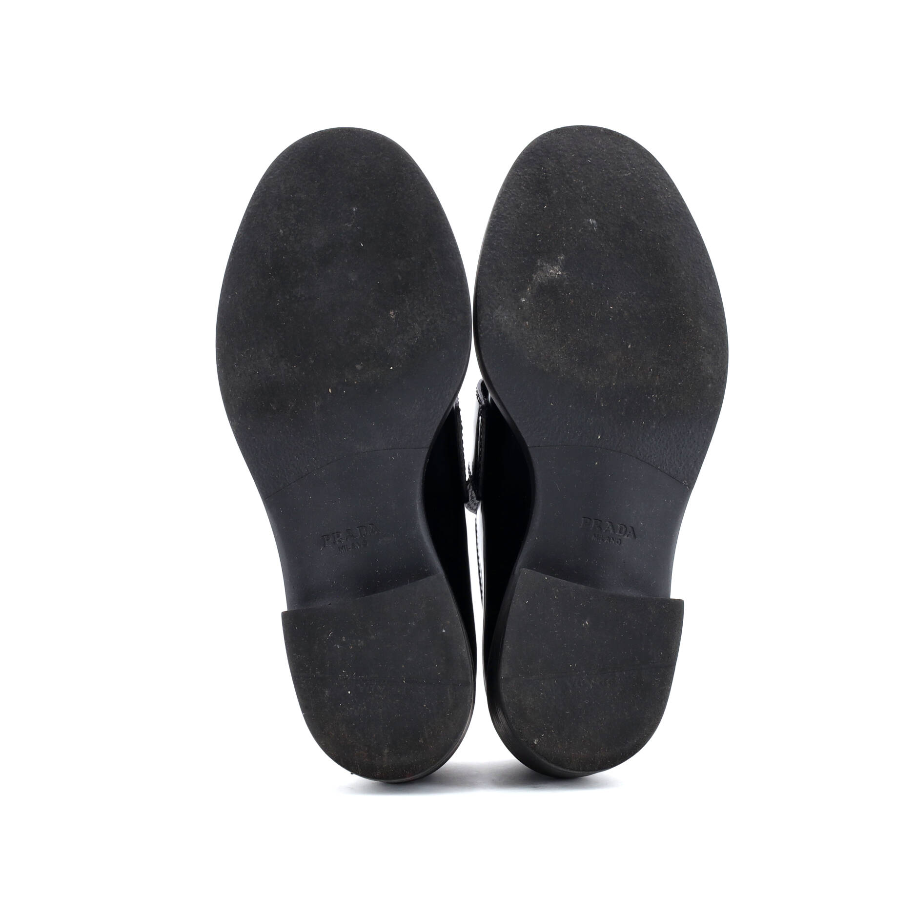 Women's Triangle Logo Loafers Spazzolato Leather