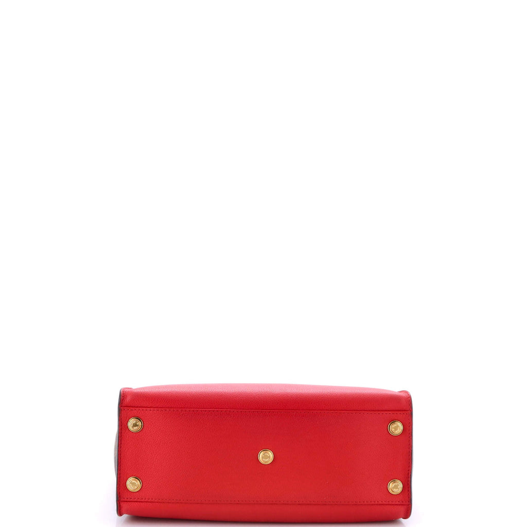 On My Side Tote Leather with Monogram Canvas MM