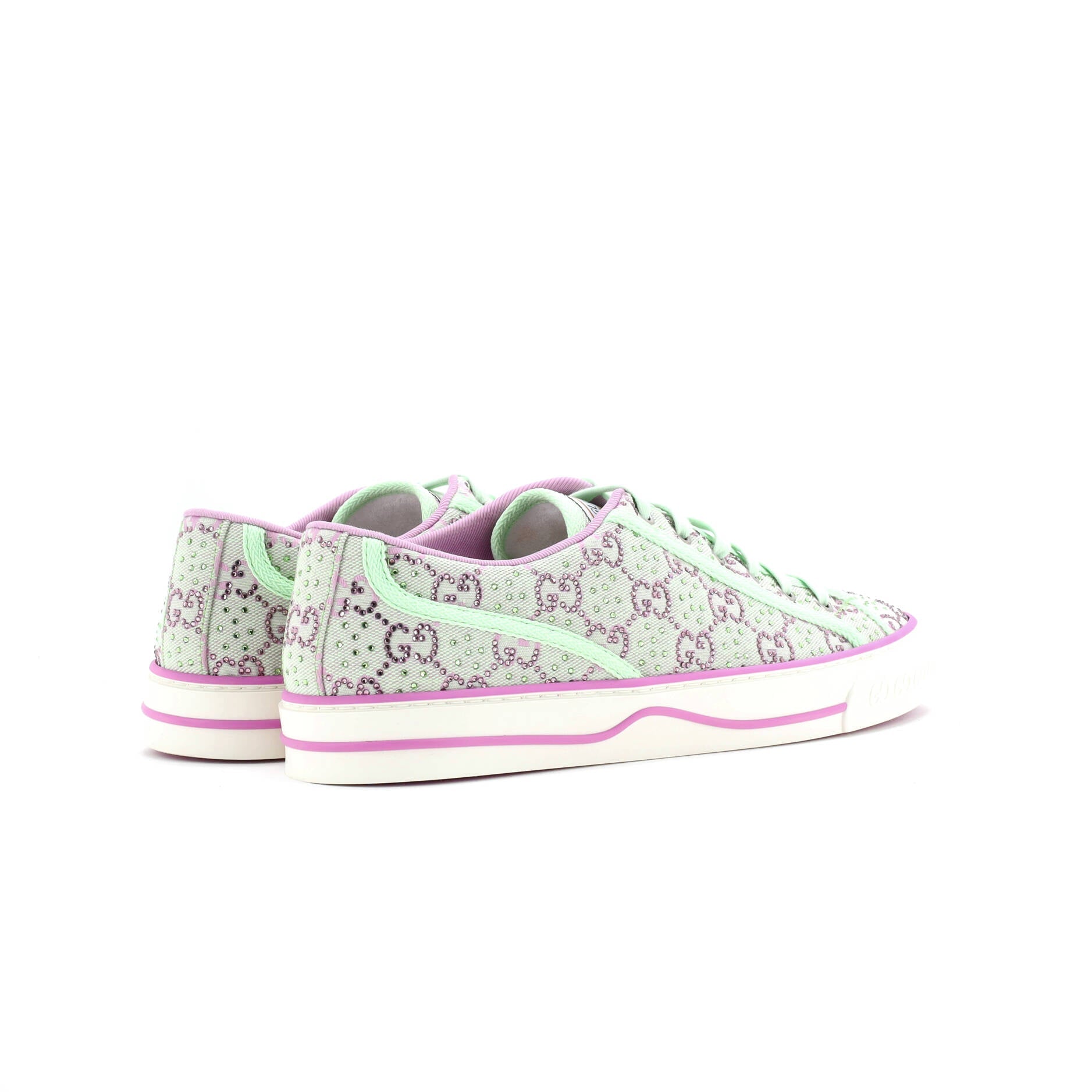 Women's 1977 Tennis Sneakers GG Lame Canvas with Crystals