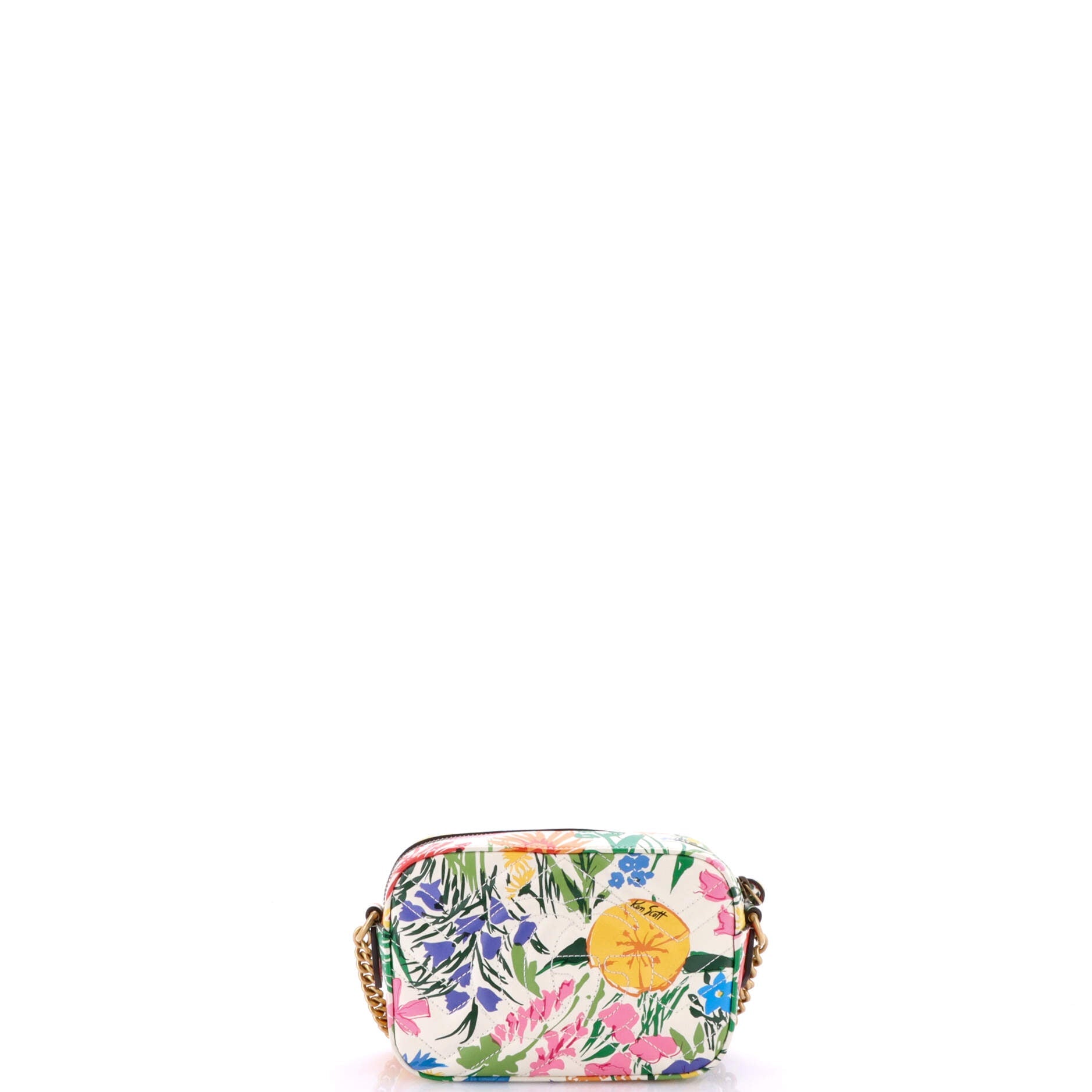 x Ken Scott GG Marmont Shoulder Bag Printed Matelasse Leather Mini