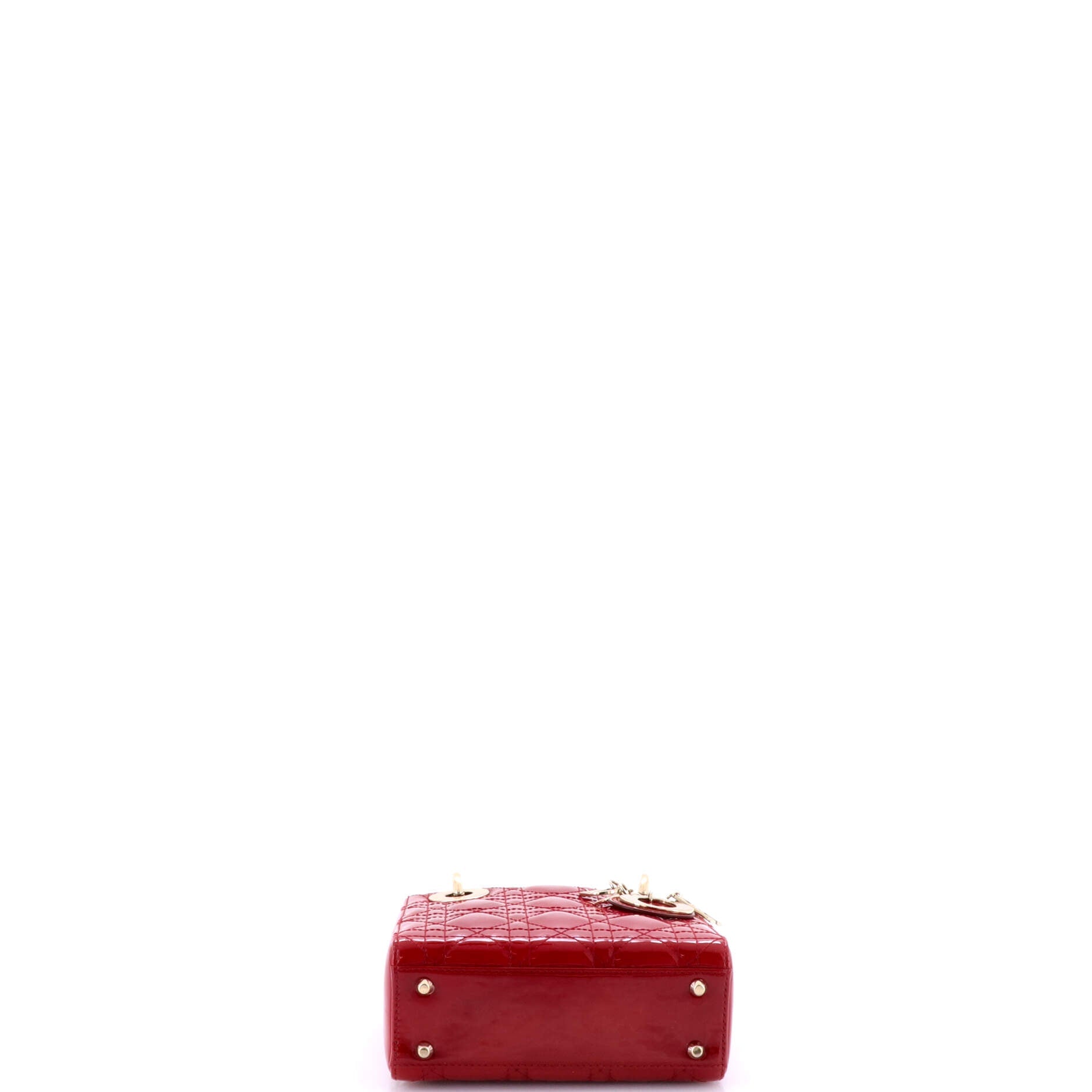 Lady Dior Chain Bag Cannage Quilt Patent Mini