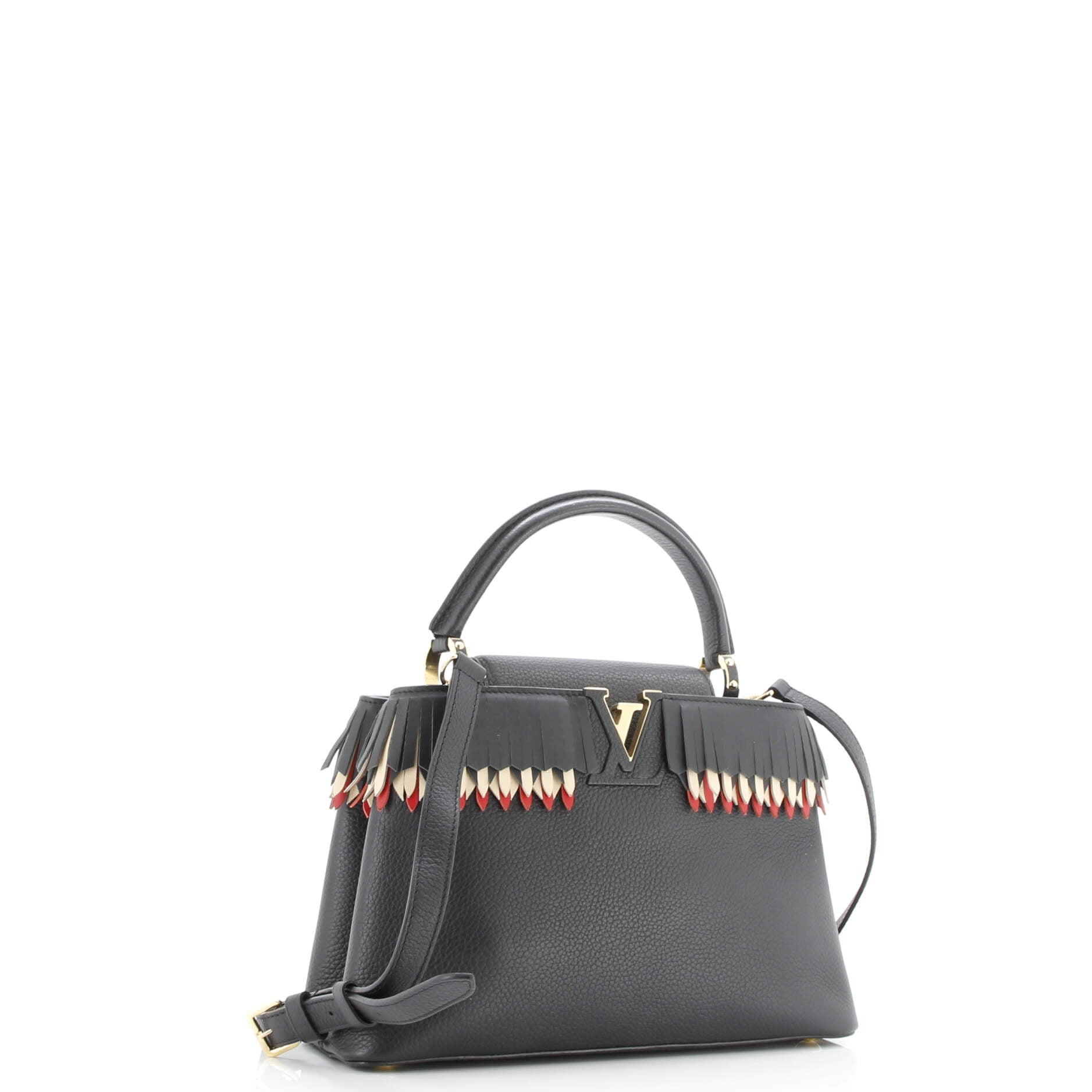 Capucines Bag Leather with Fringe Detail PM