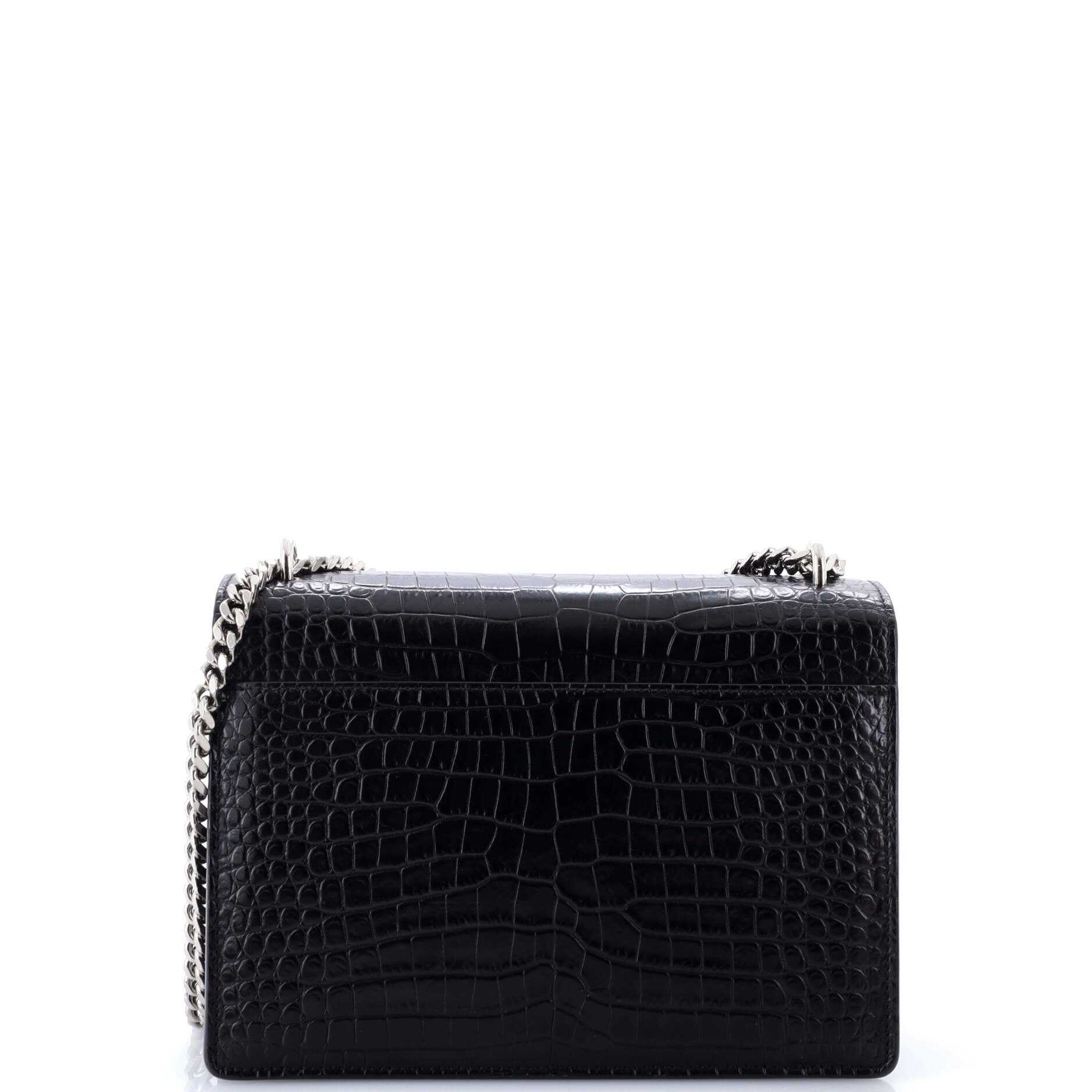 Sunset Crossbody Bag Crocodile Embossed Leather Medium