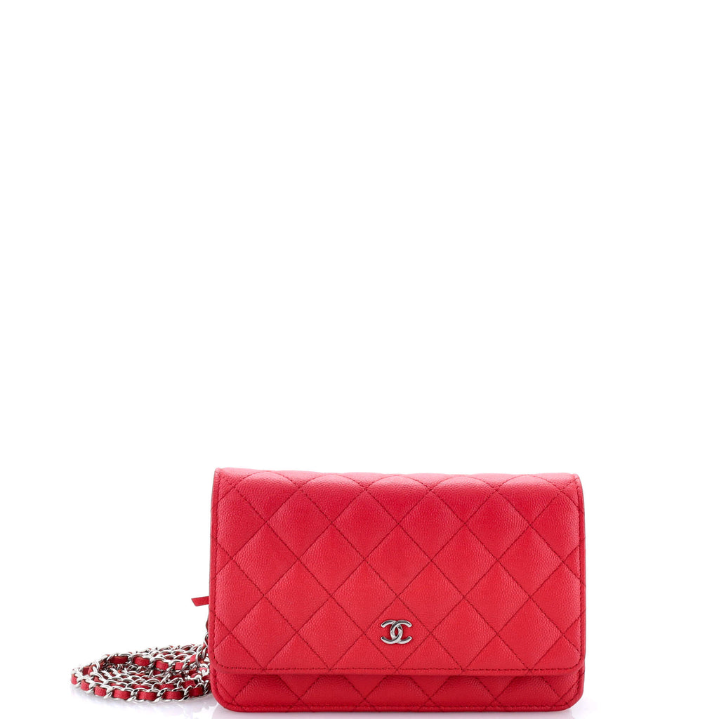 Wallet on Chain Quilted Caviar