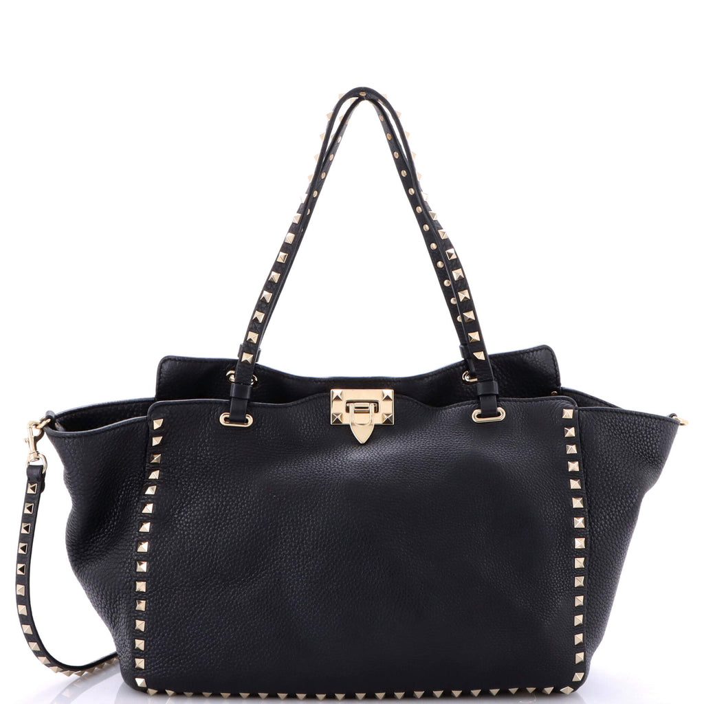 Rockstud Tote Pebbled Leather Medium