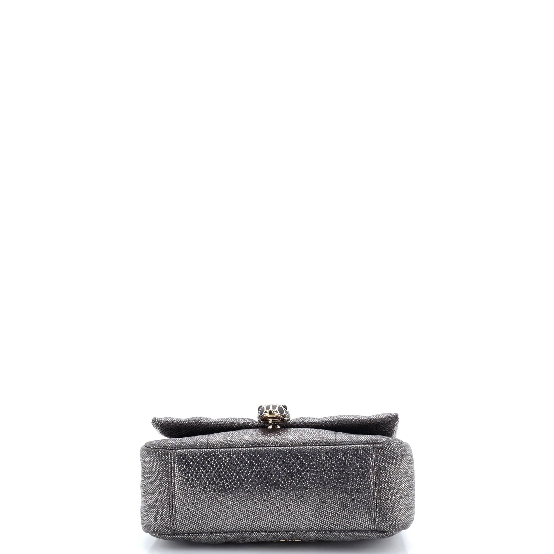 Serpenti Cabochon Shoulder Bag Diagonal Quilted Metallic Karung Small