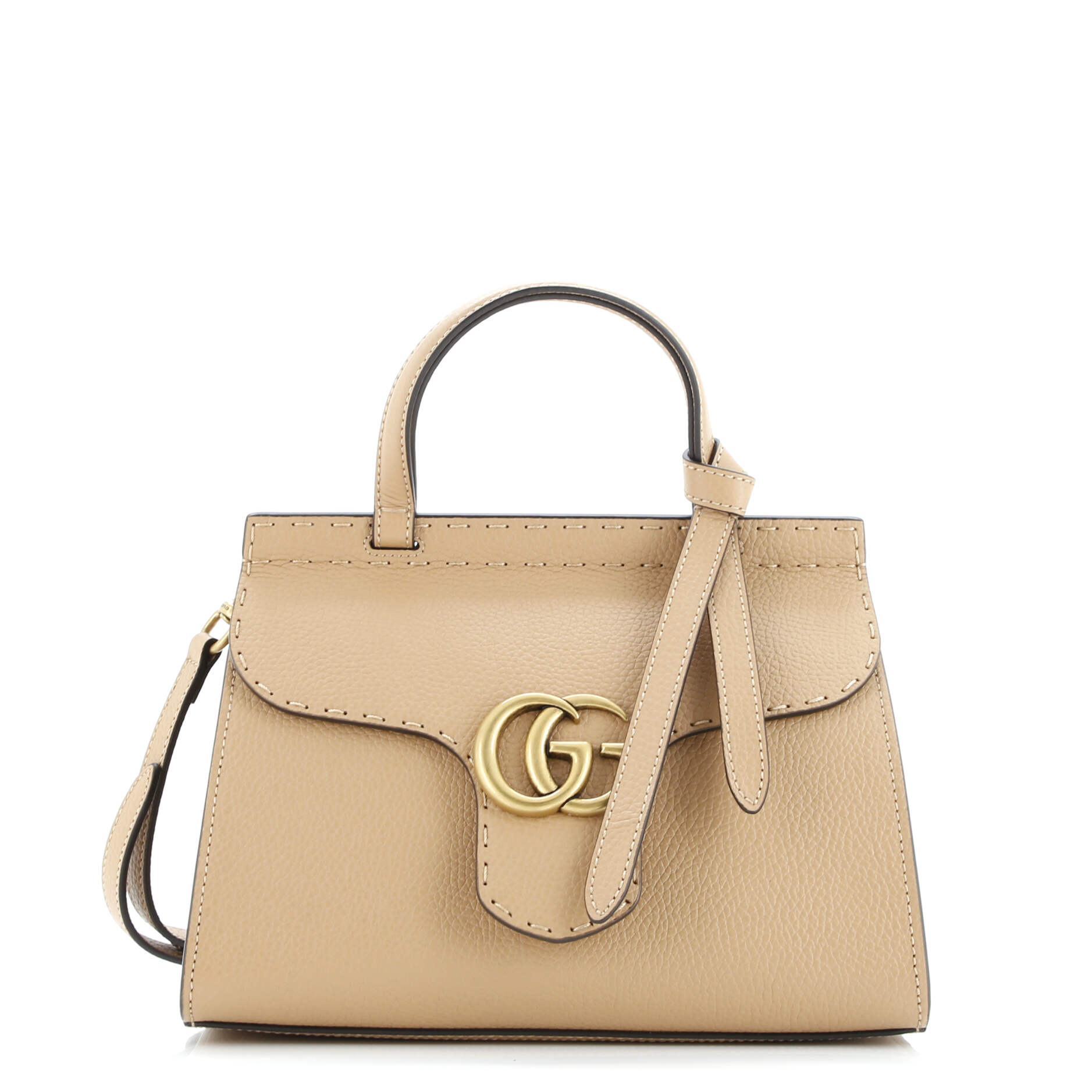 GG Marmont Top Handle Bag Leather Mini