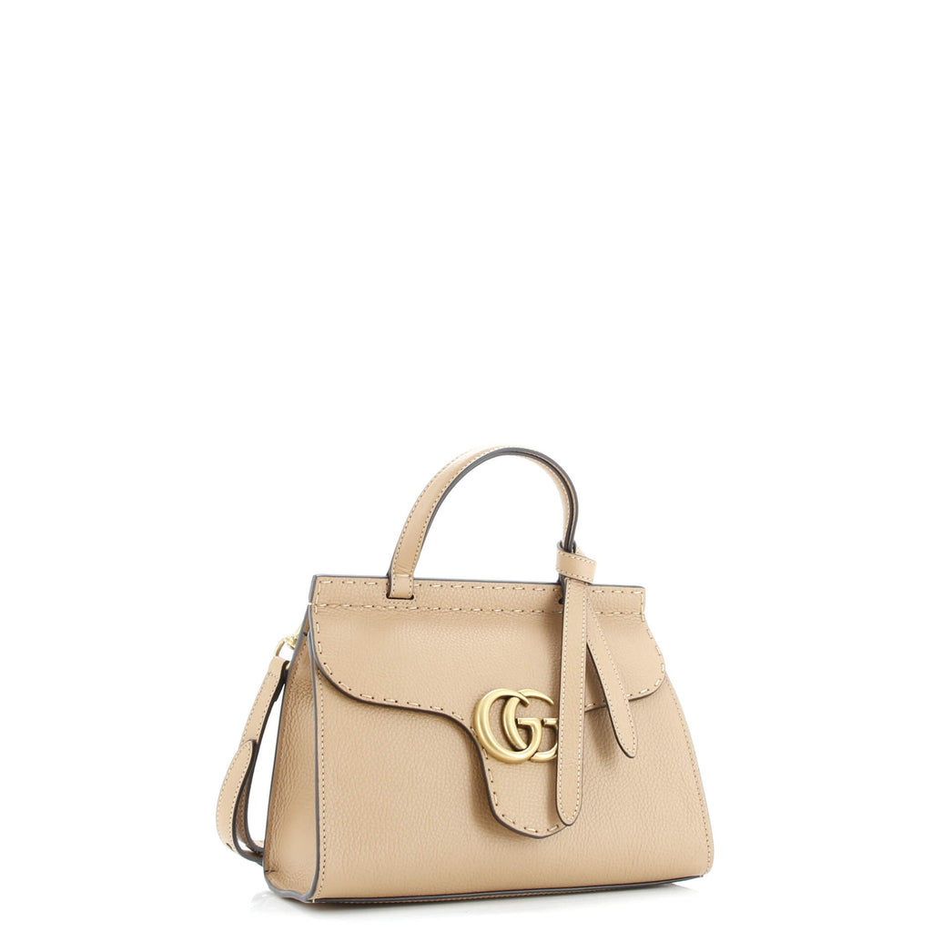 GG Marmont Top Handle Bag Leather Mini