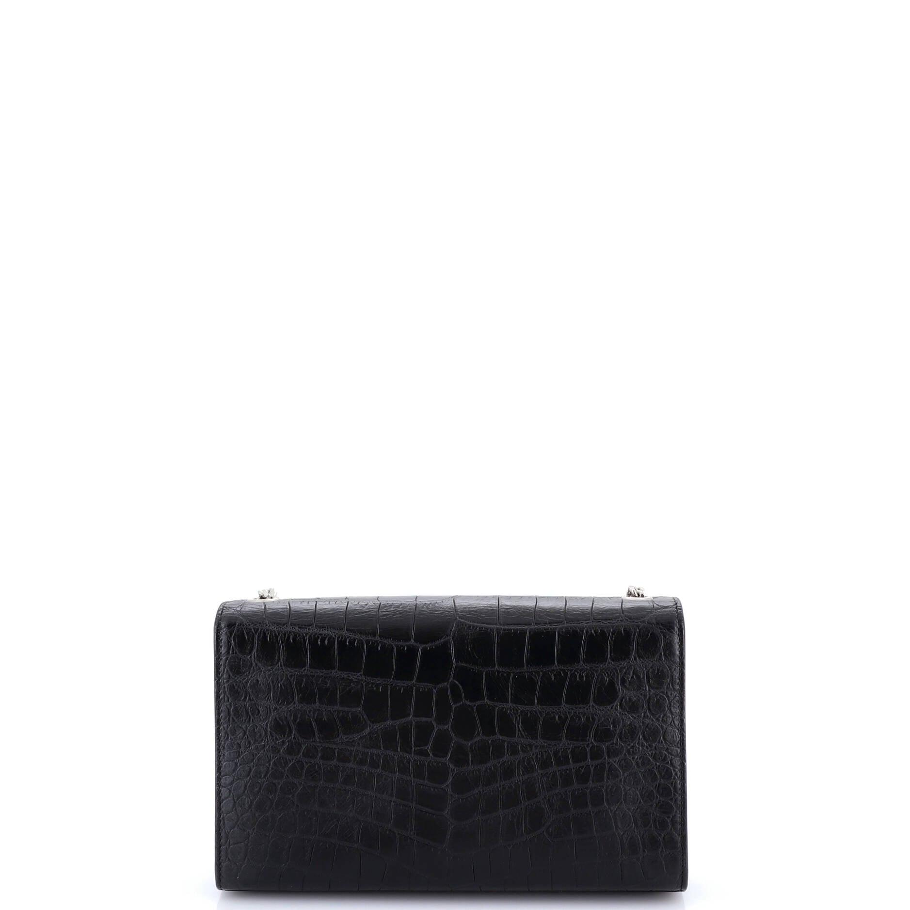 Classic Monogram Tassel Crossbody Bag Crocodile Embossed Leather Medium