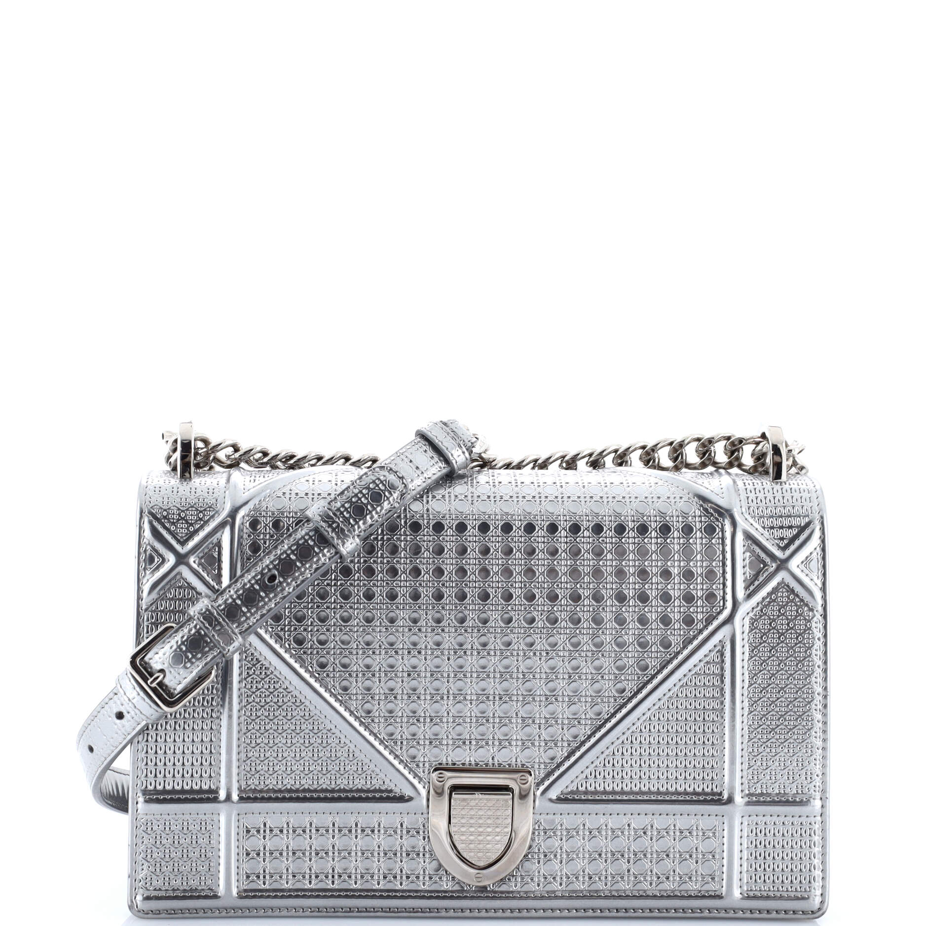 Diorama Flap Bag Cannage Embossed Calfskin Medium