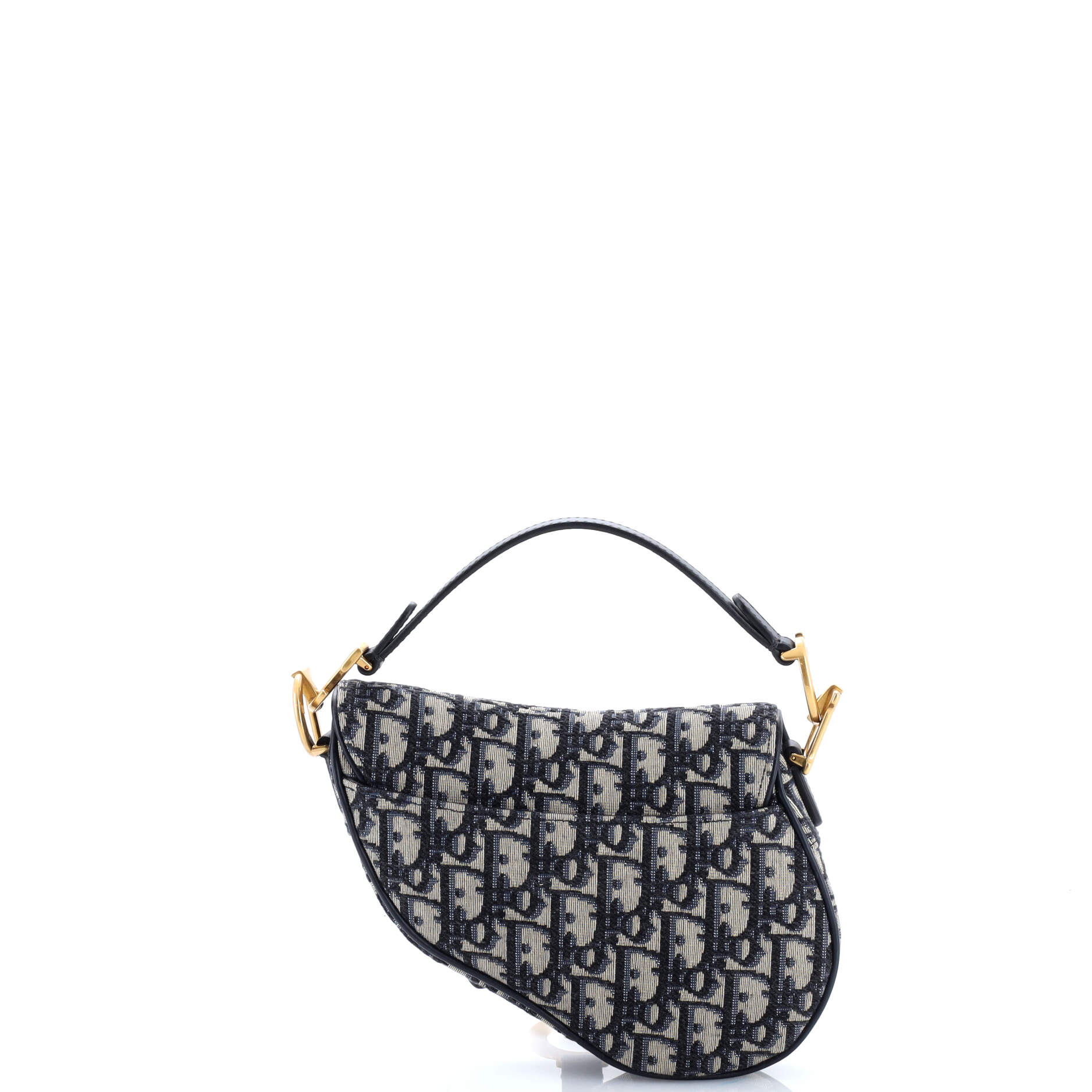 Saddle Handbag with Strap Oblique Canvas Mini