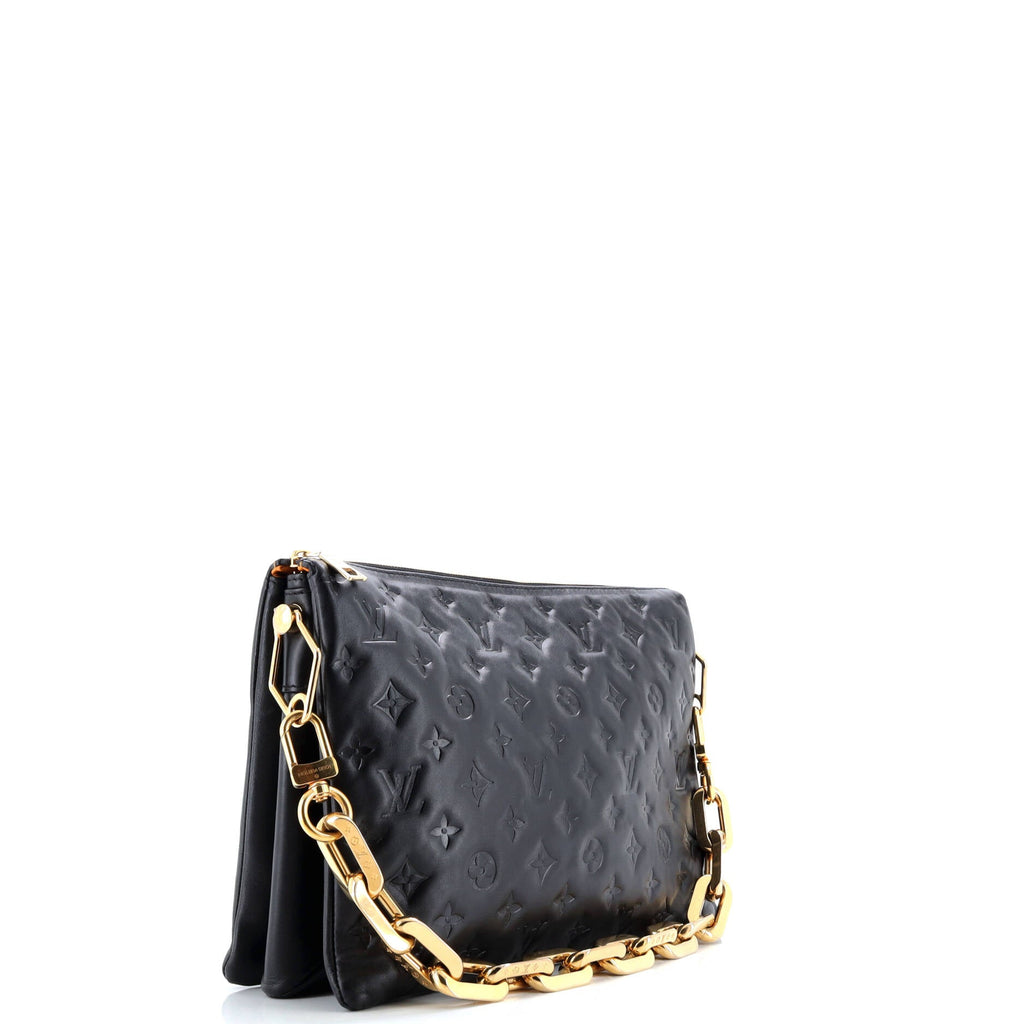 Coussin Bag Monogram Embossed Lambskin MM