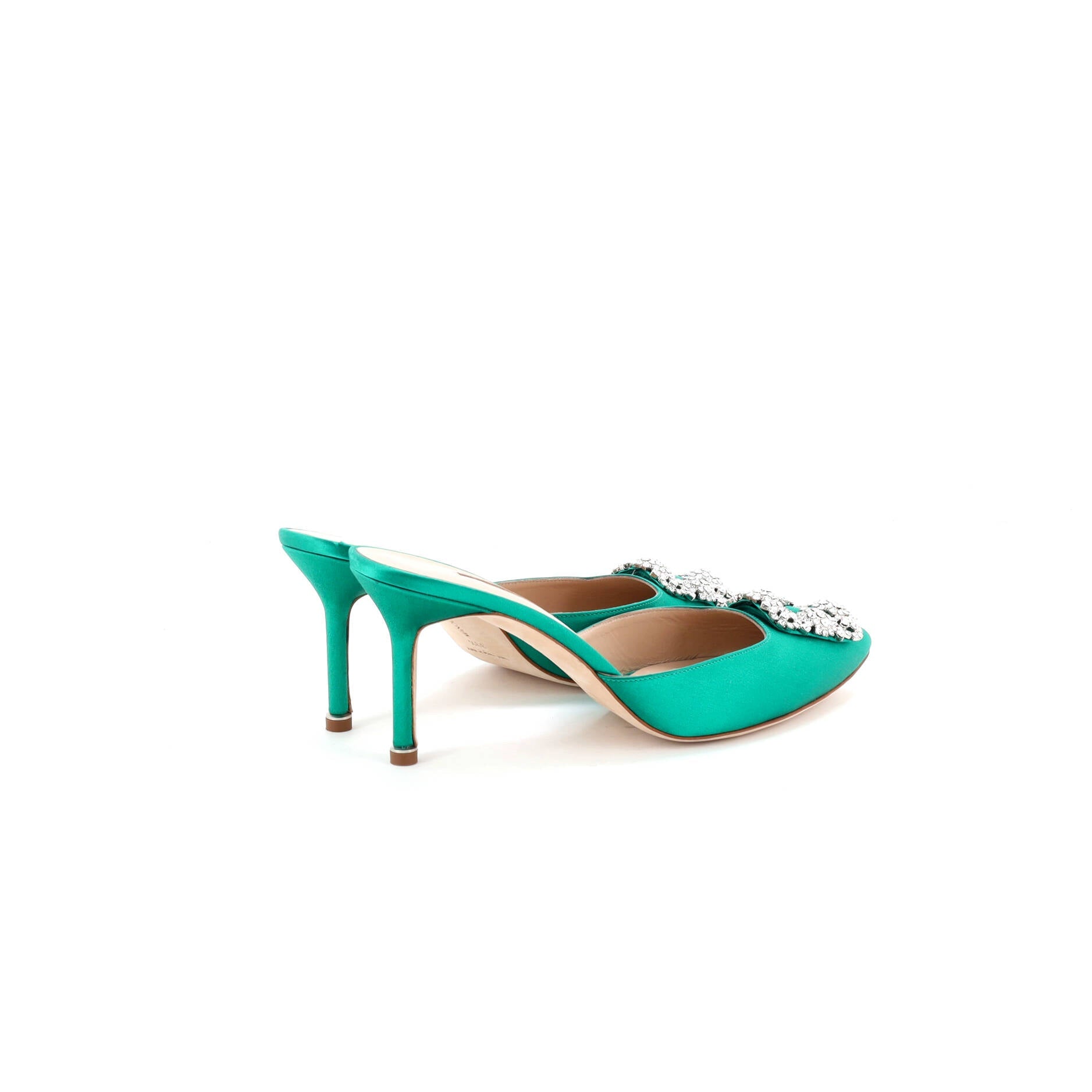 Women's Hangisimu Heeled Mules Satin 70