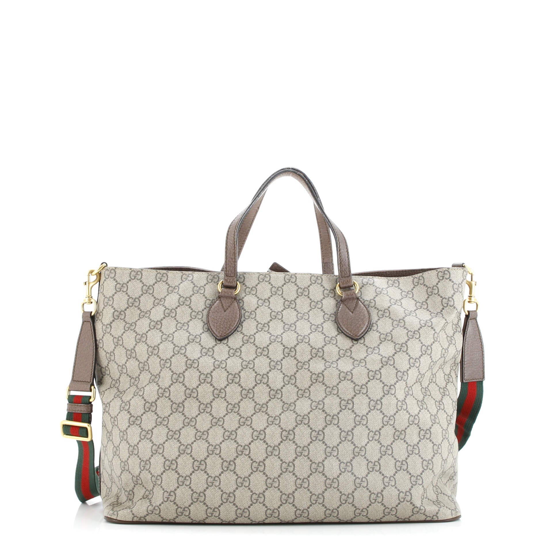 Courrier Convertible Soft Open Tote GG Coated Canvas with Applique Large