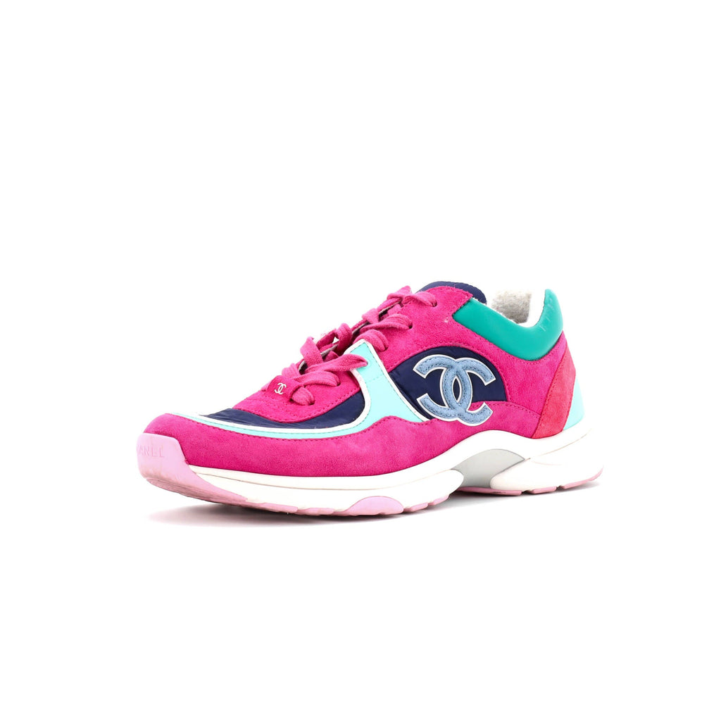 Women's CC Low-Top Sneakers Suede and Fabric
