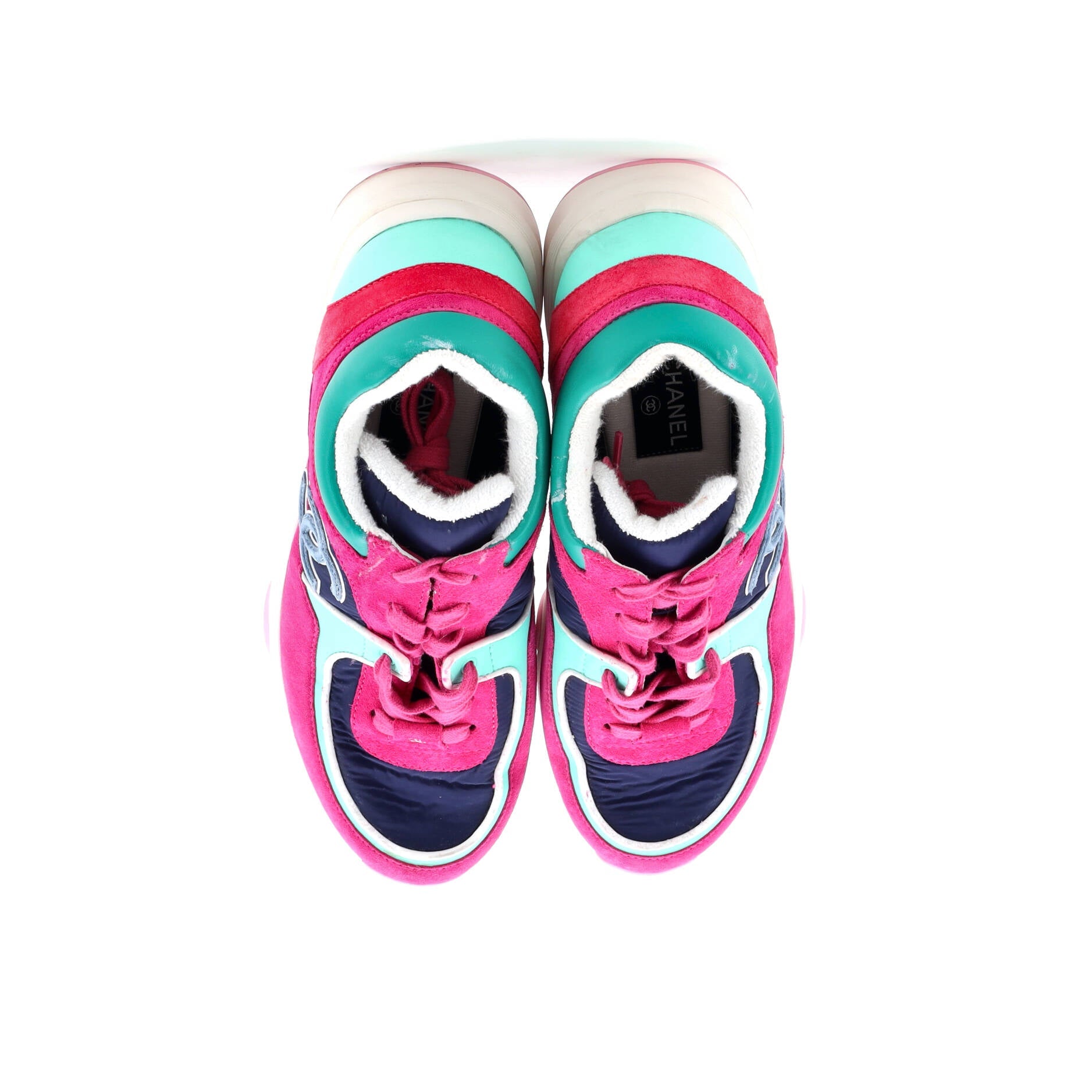Women's CC Low-Top Sneakers Suede and Fabric