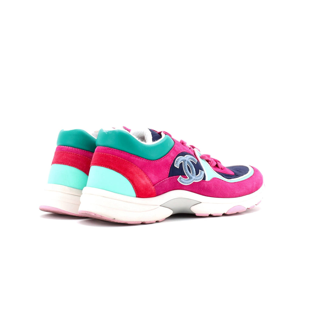 Women's CC Low-Top Sneakers Suede and Fabric
