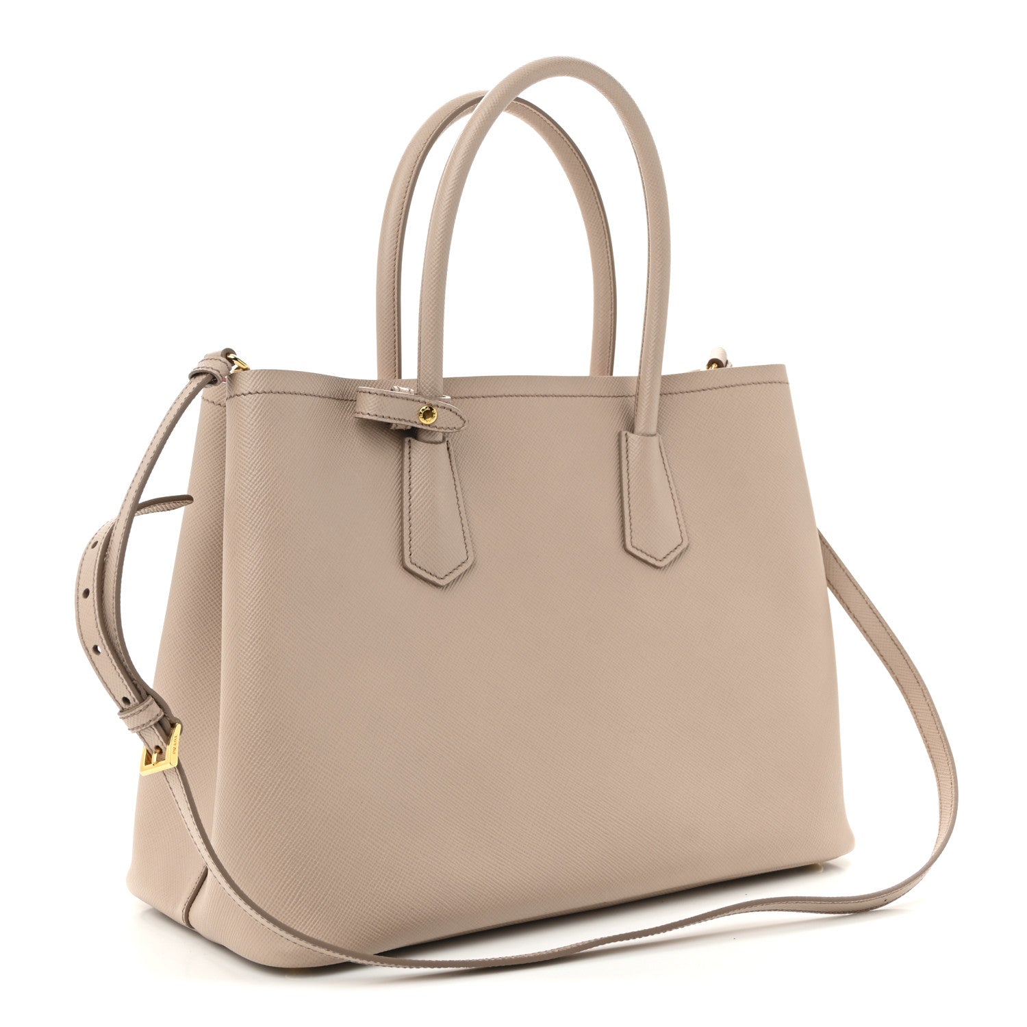 Saffiano Cuir Small Double Bag Cammeo Rosa