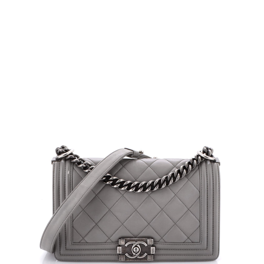 Boy Flap Bag Quilted Lambskin Old Medium