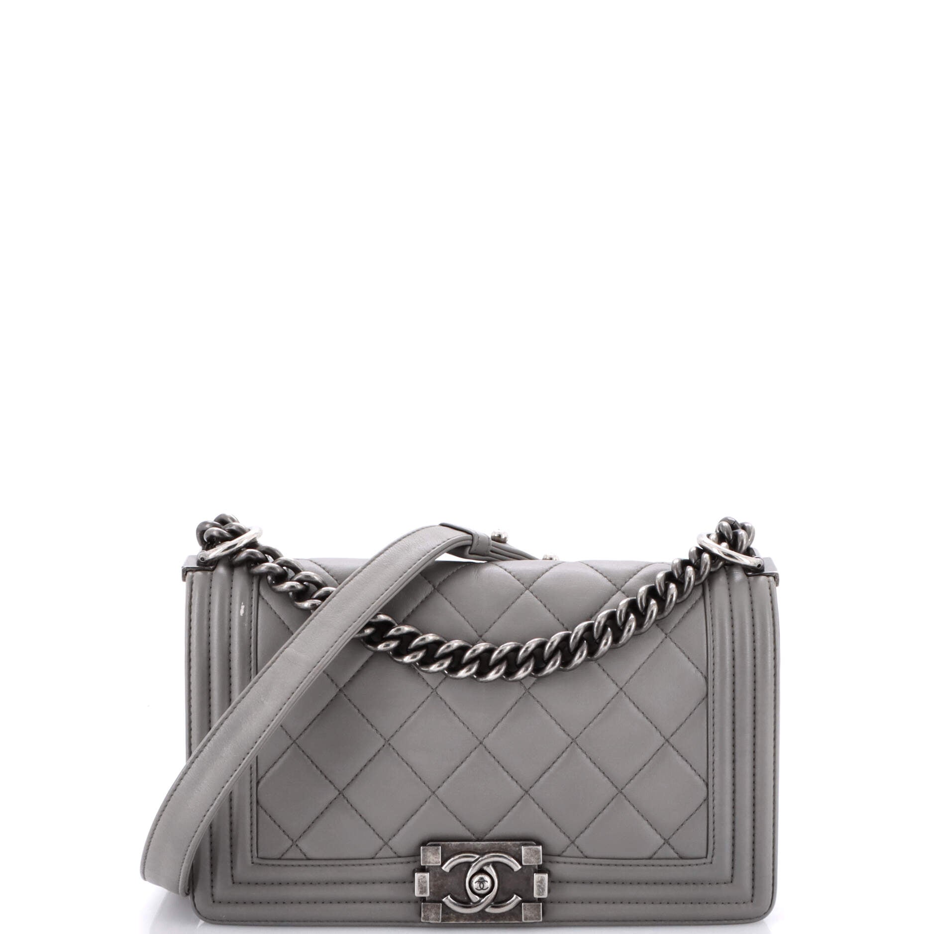 Boy Flap Bag Quilted Lambskin Old Medium
