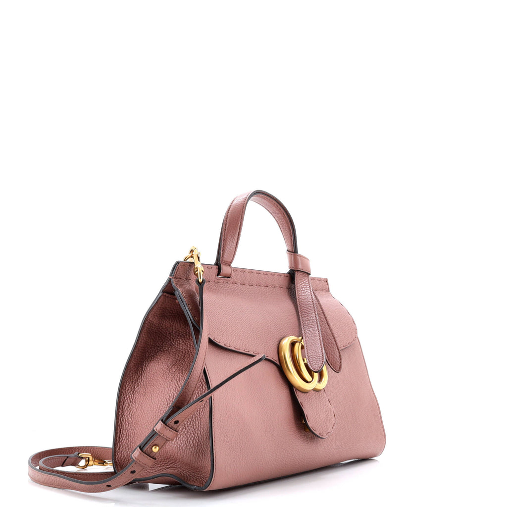 GG Marmont Top Handle Bag Leather Small