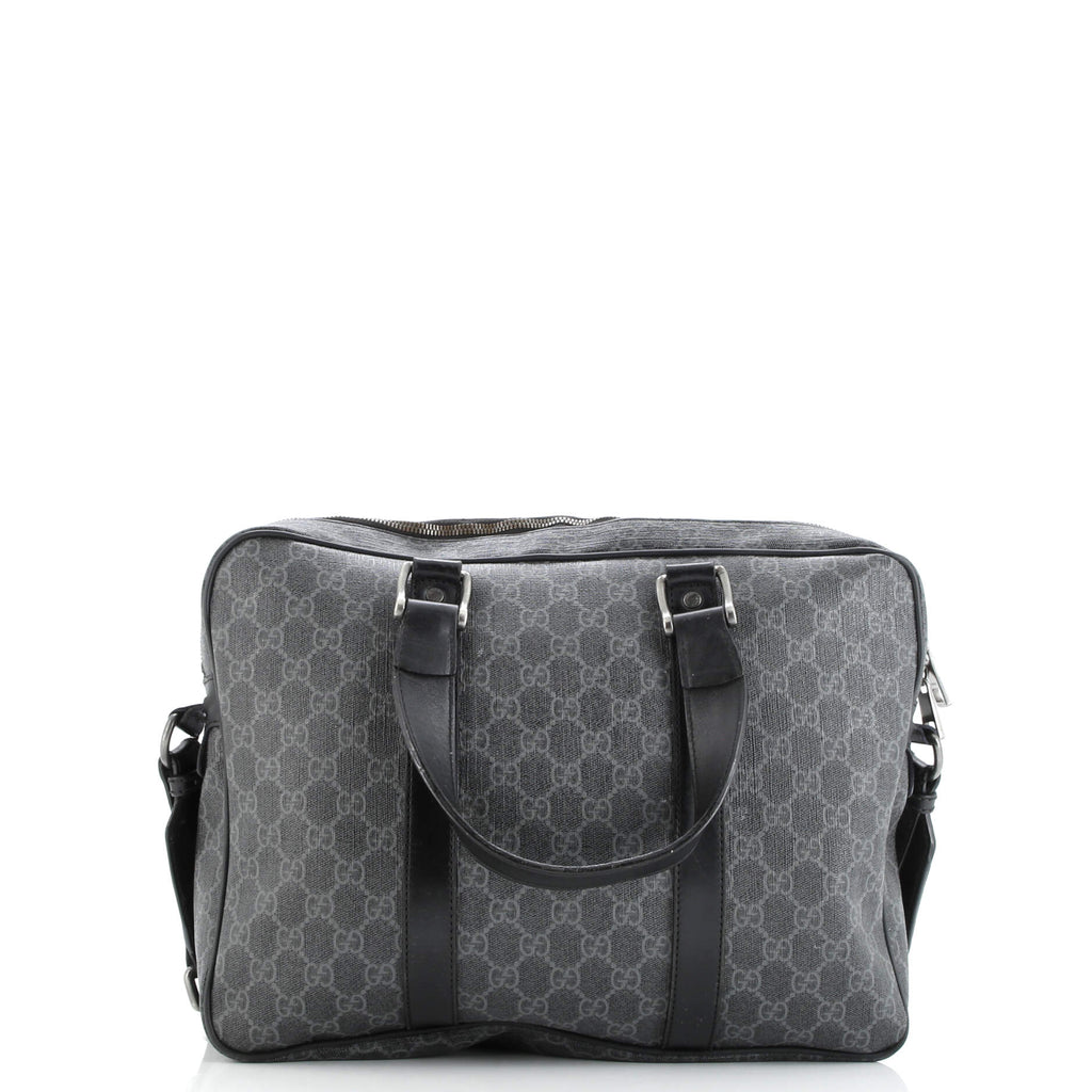 Convertible Zip Around Briefcase GG Coated Canvas Medium
