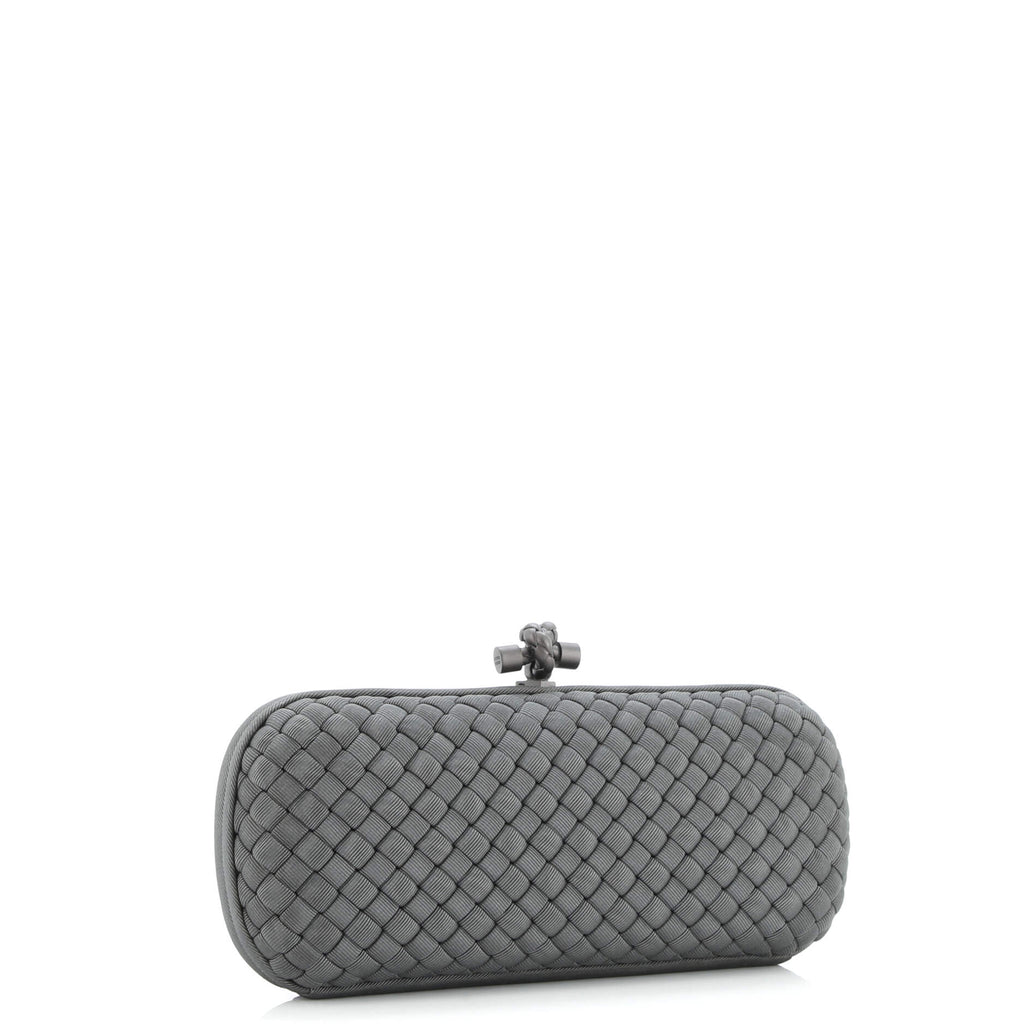 Box Knot Clutch Intrecciato Silk Faille Long
