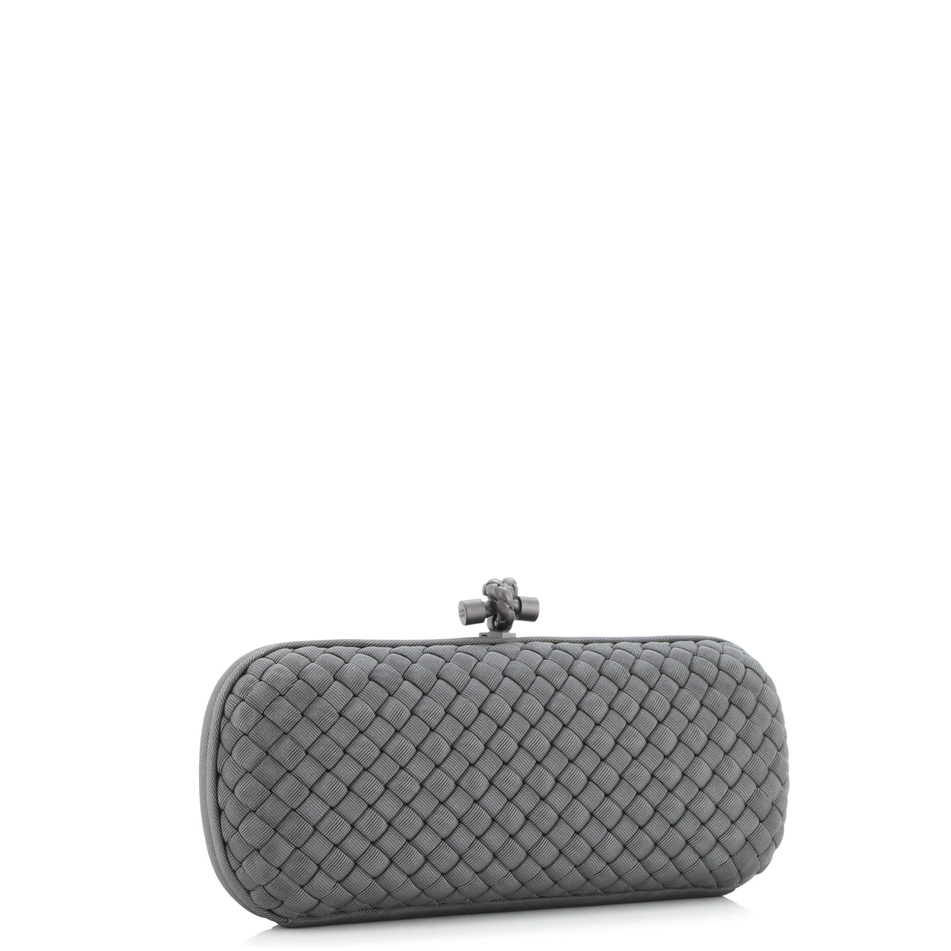 Box Knot Clutch Intrecciato Silk Faille Long