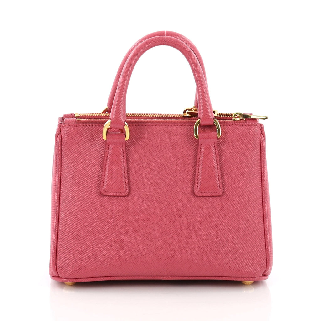 Double Zip Lux Tote Saffiano Leather Mini