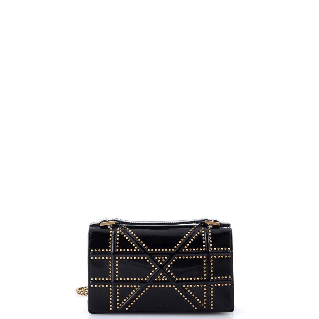 Diorama Flap Bag Studded Patent Small