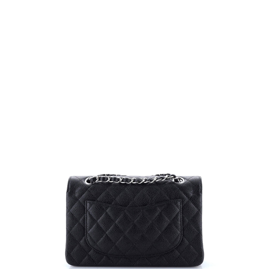 Classic Double Flap Bag Quilted Caviar Small
