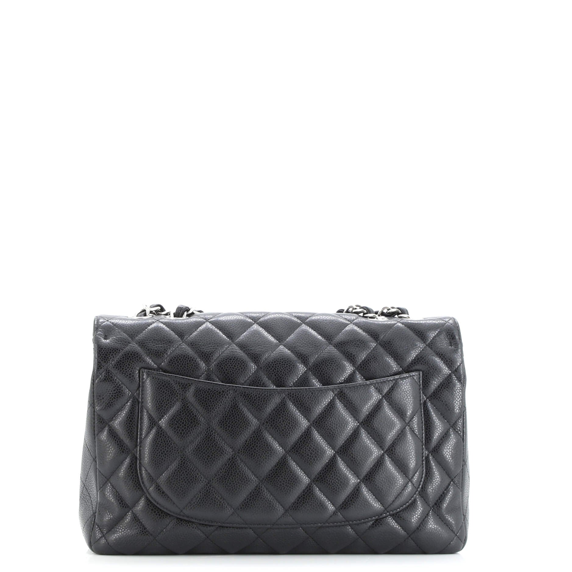 Classic Single Flap Bag Quilted Caviar Jumbo