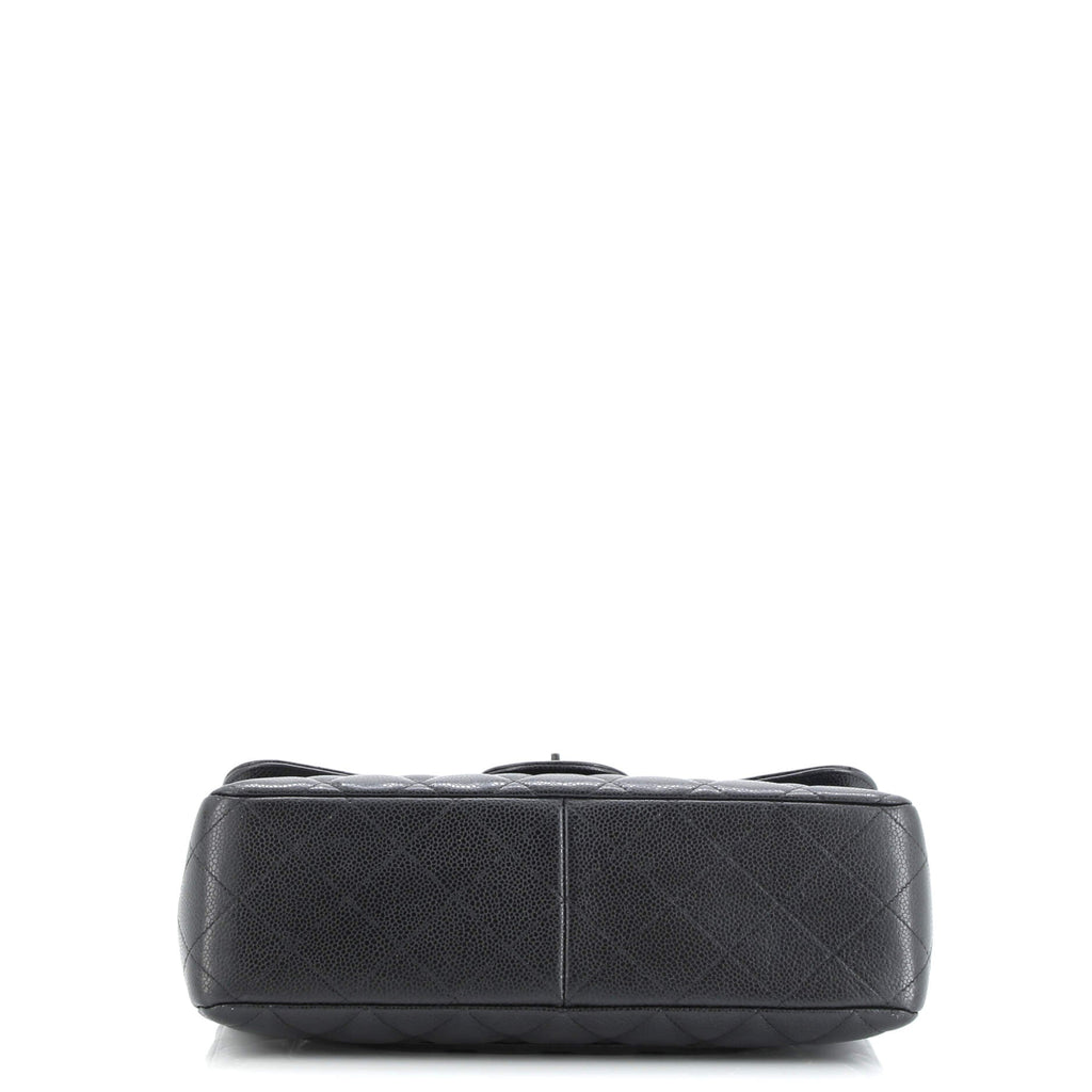 Classic Single Flap Bag Quilted Caviar Jumbo