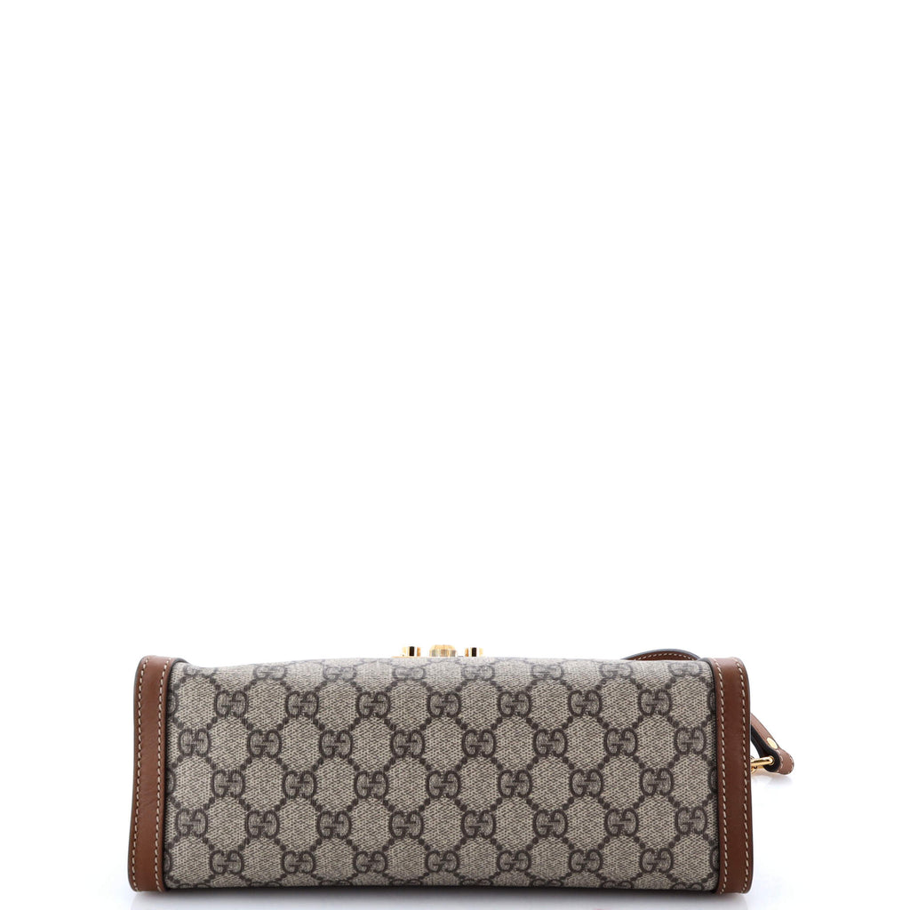 Padlock Chain Tote GG Coated Canvas with Leather Small
