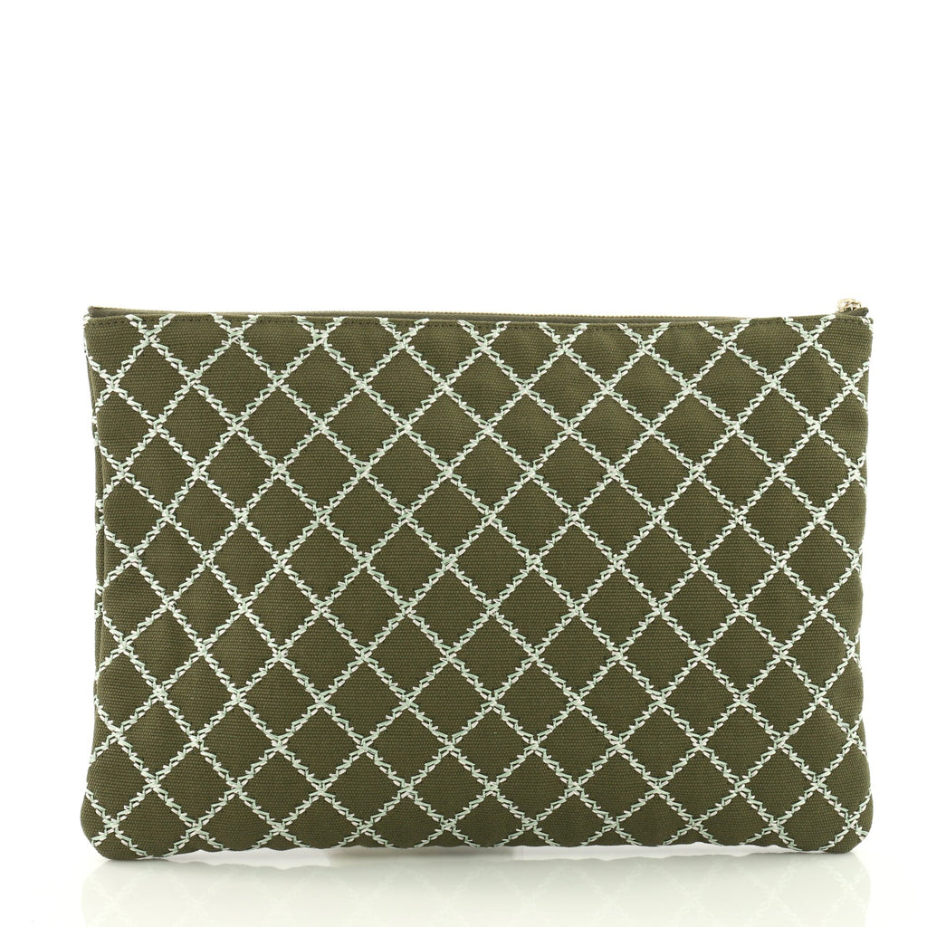 O Case Clutch Quilted Tweed Large