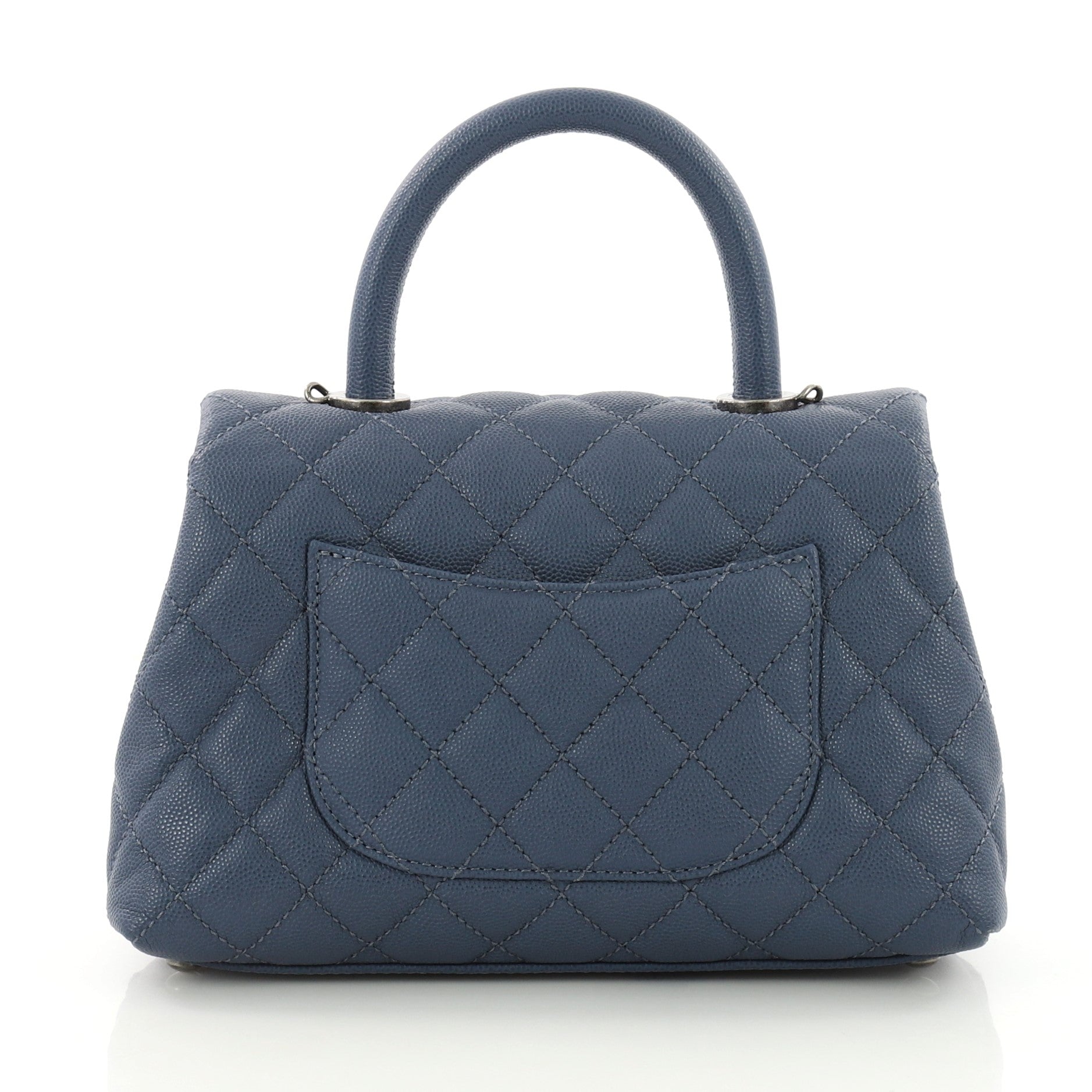 Coco Top Handle Bag Quilted Caviar Mini