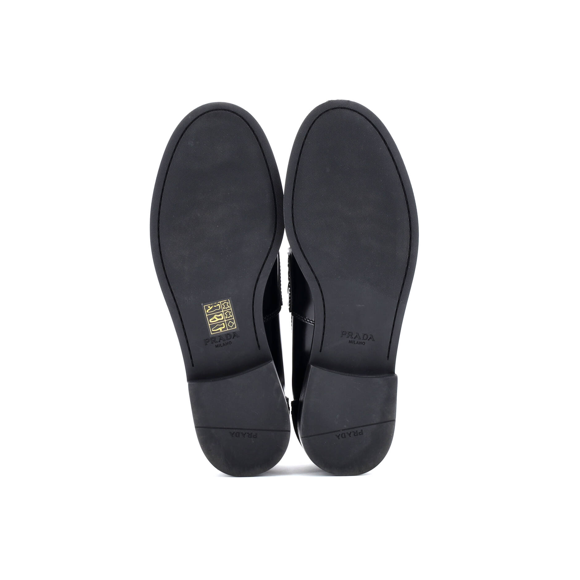 Women's Triangle Logo Loafers Spazzolato Leather