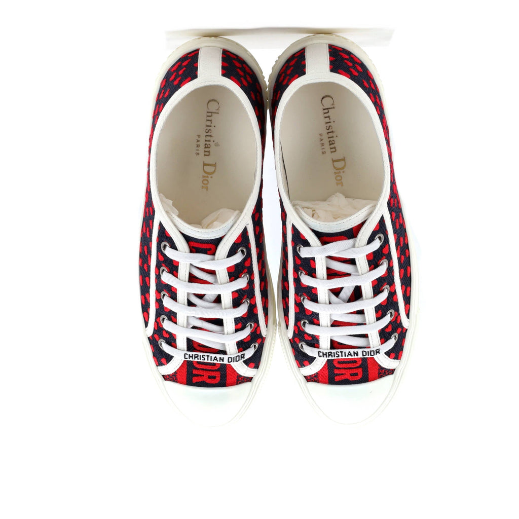 Women's Walk'N'Dior Sneakers Embroidered Canvas